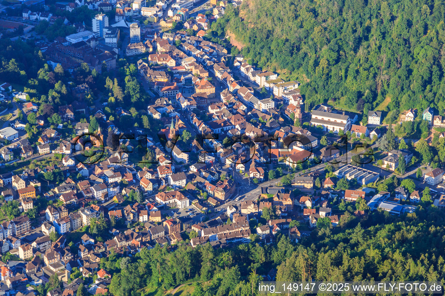 City center in Schramberg in the state Baden-Wuerttemberg, Germany