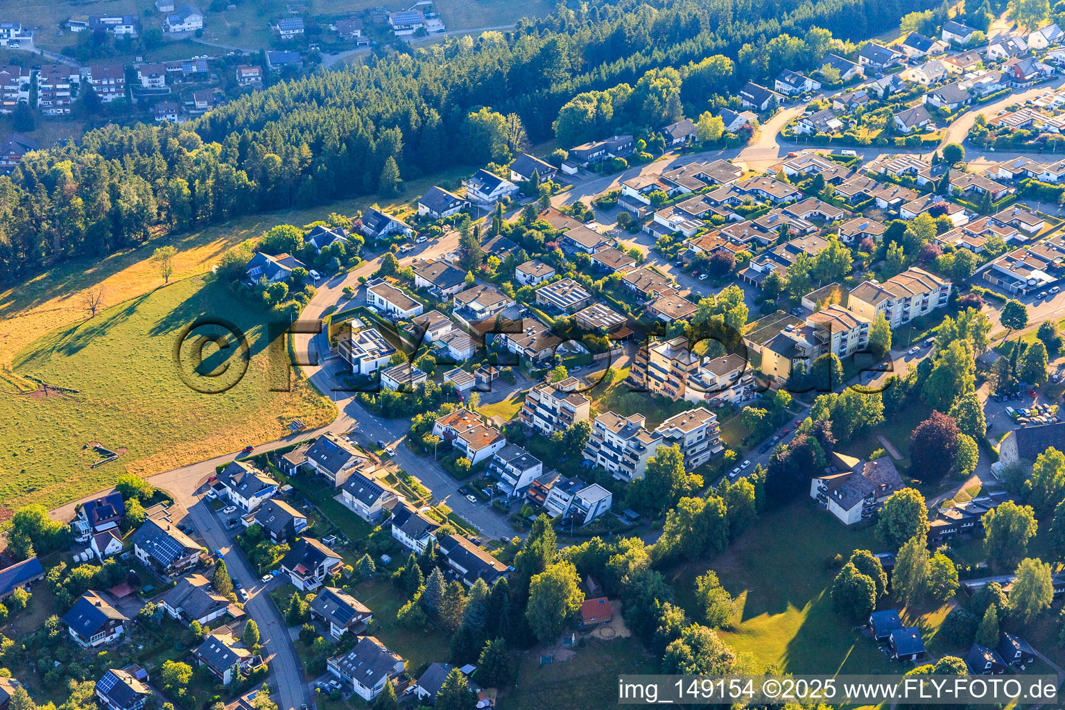 Dr.-Helmut-Junghans-Straße from the southwest in the district Sulgen in Schramberg in the state Baden-Wuerttemberg, Germany