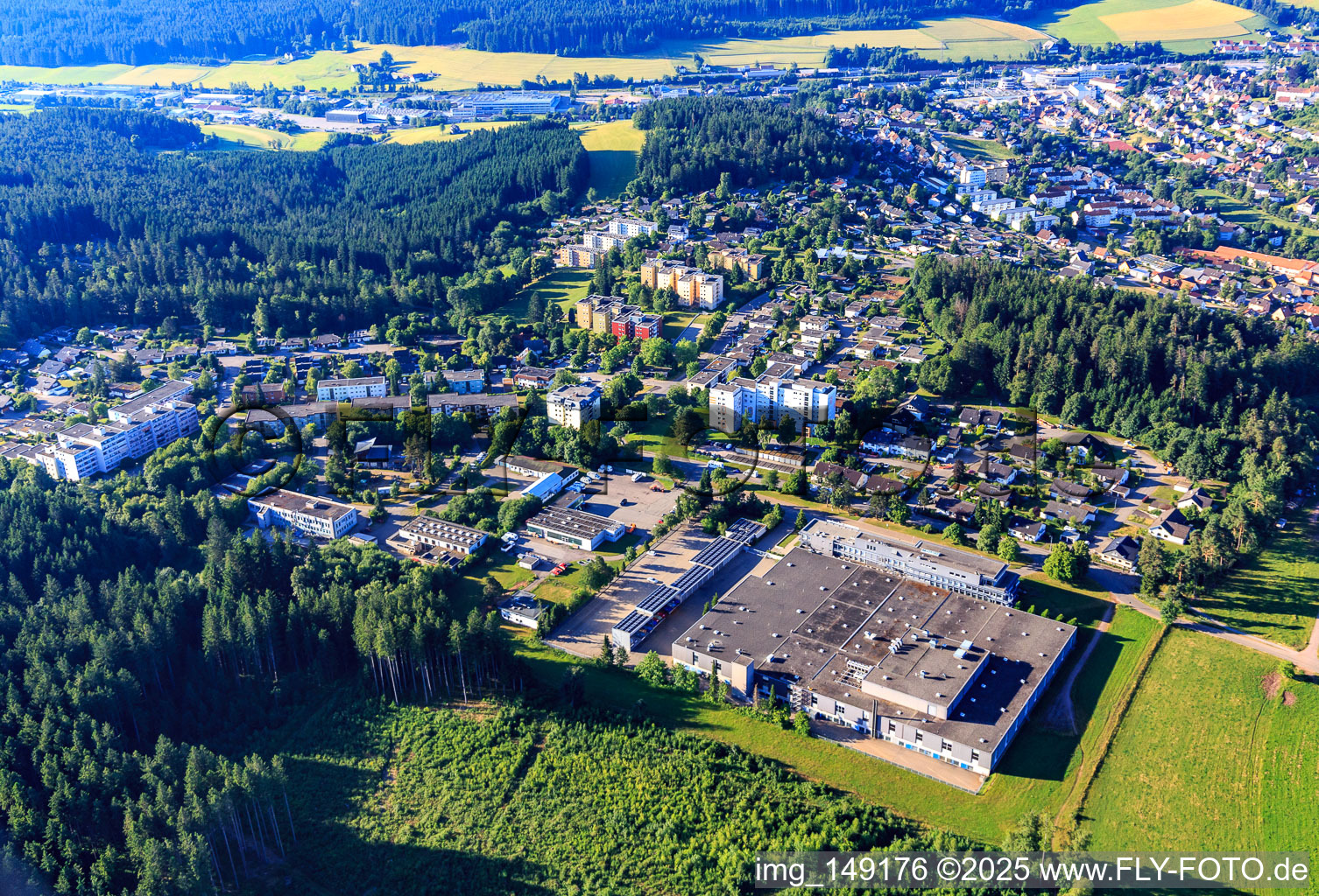 Location view with SCHMIDT Technology GmbH in the district Saint Georgen im Schwarzwald in St. Georgen im Schwarzwald in the state Baden-Wuerttemberg, Germany