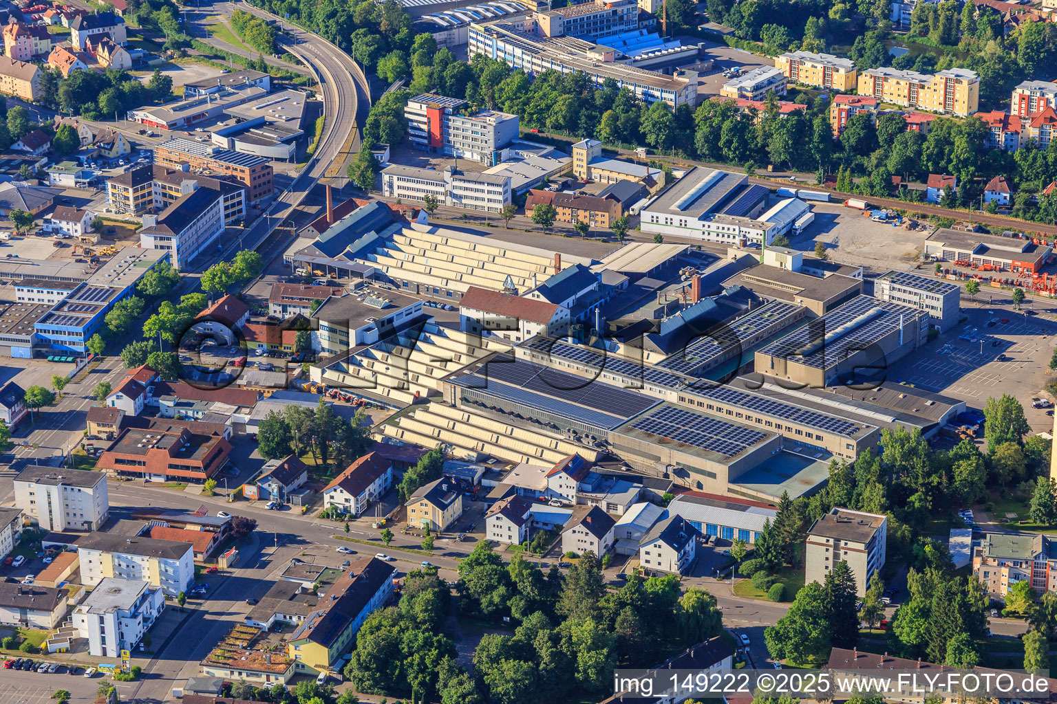 Goldenbühlstraße industrial area with AGVS Aluminium Werke GmbH Villingen in the district Villingen in Villingen-Schwenningen in the state Baden-Wuerttemberg, Germany