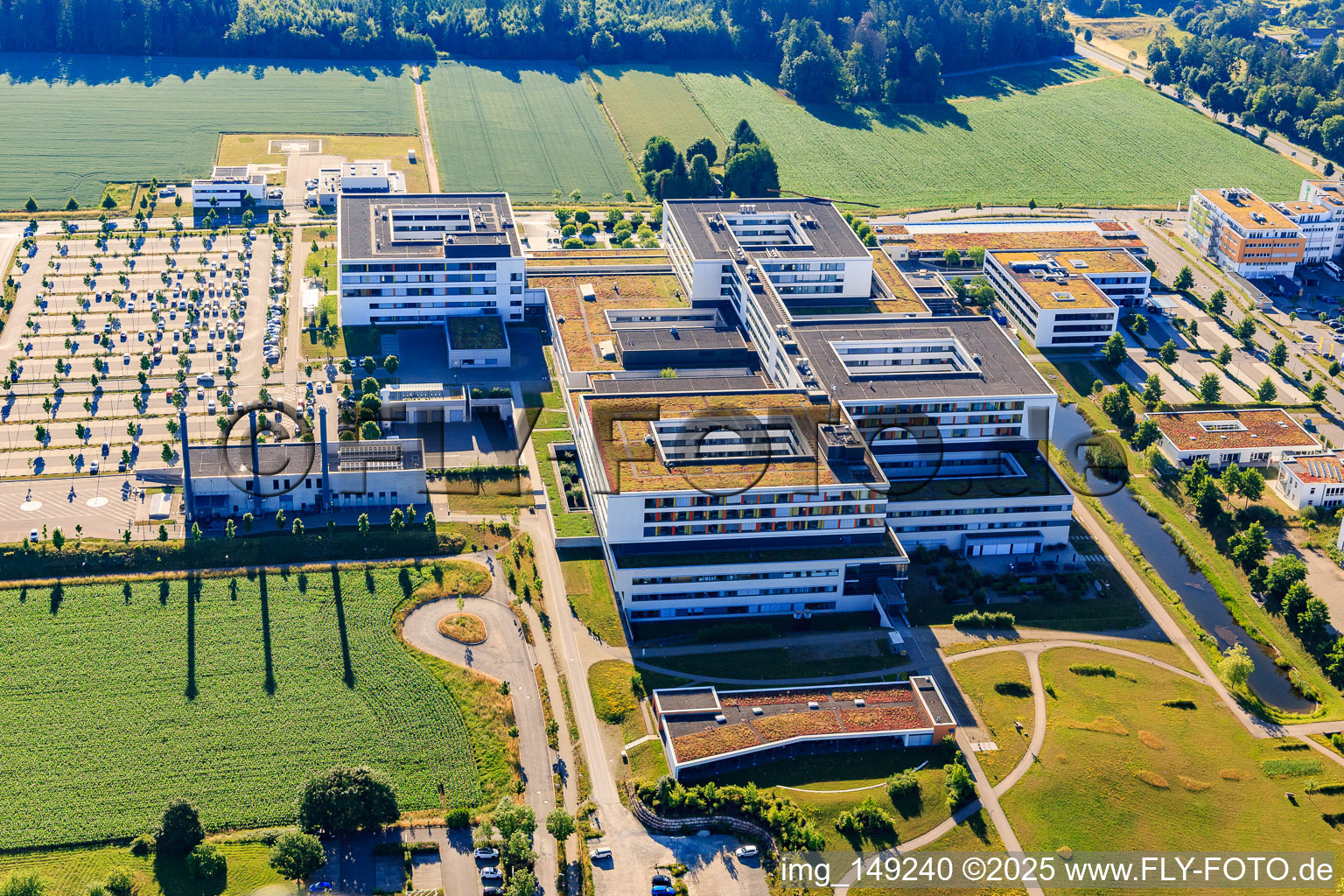 Aerial view of Black Forest Baar Clinic in the district Villingen in Villingen-Schwenningen in the state Baden-Wuerttemberg, Germany
