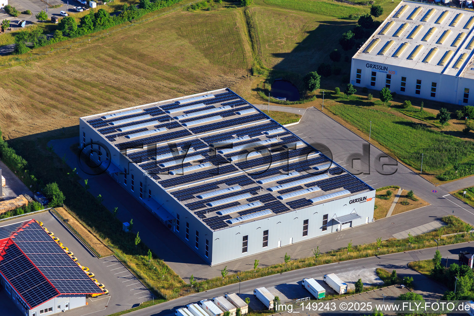 Warehouse of GRÄSSLIN SÜD GmbH in the district Weilersbach in Villingen-Schwenningen in the state Baden-Wuerttemberg, Germany