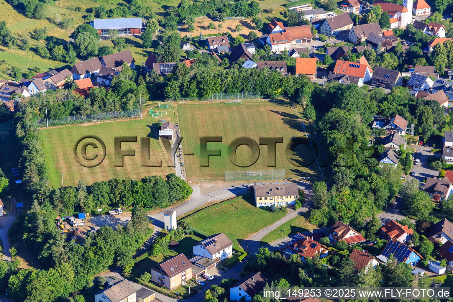 FC sports fields in the village in the district Weilersbach in Villingen-Schwenningen in the state Baden-Wuerttemberg, Germany