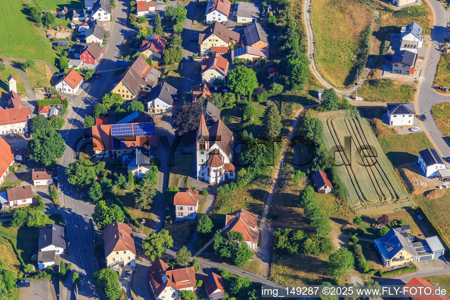 Church of St. John the Baptist in the district Lackendorf in Dunningen in the state Baden-Wuerttemberg, Germany