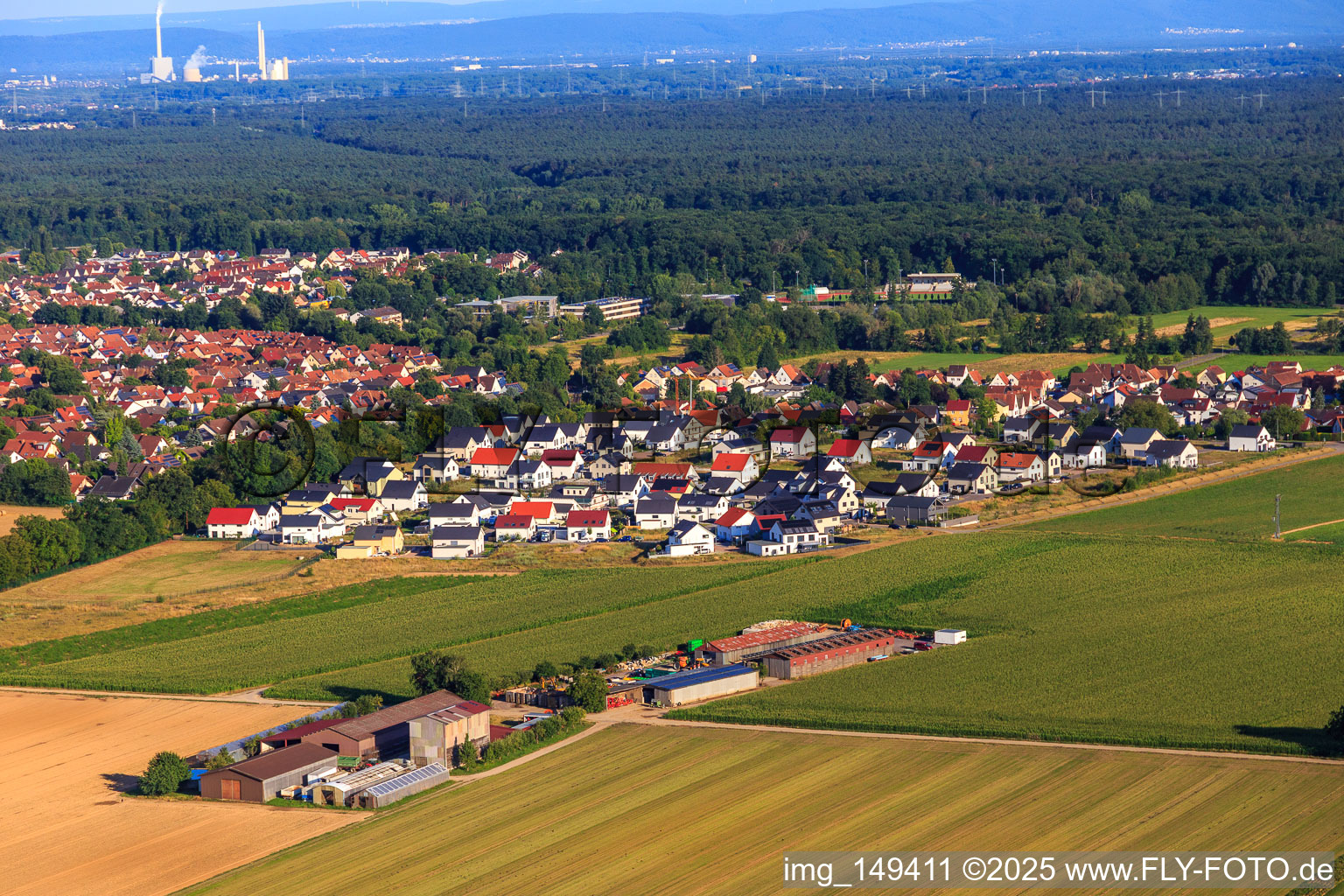 New development area K2 from the north in Kandel in the state Rhineland-Palatinate, Germany