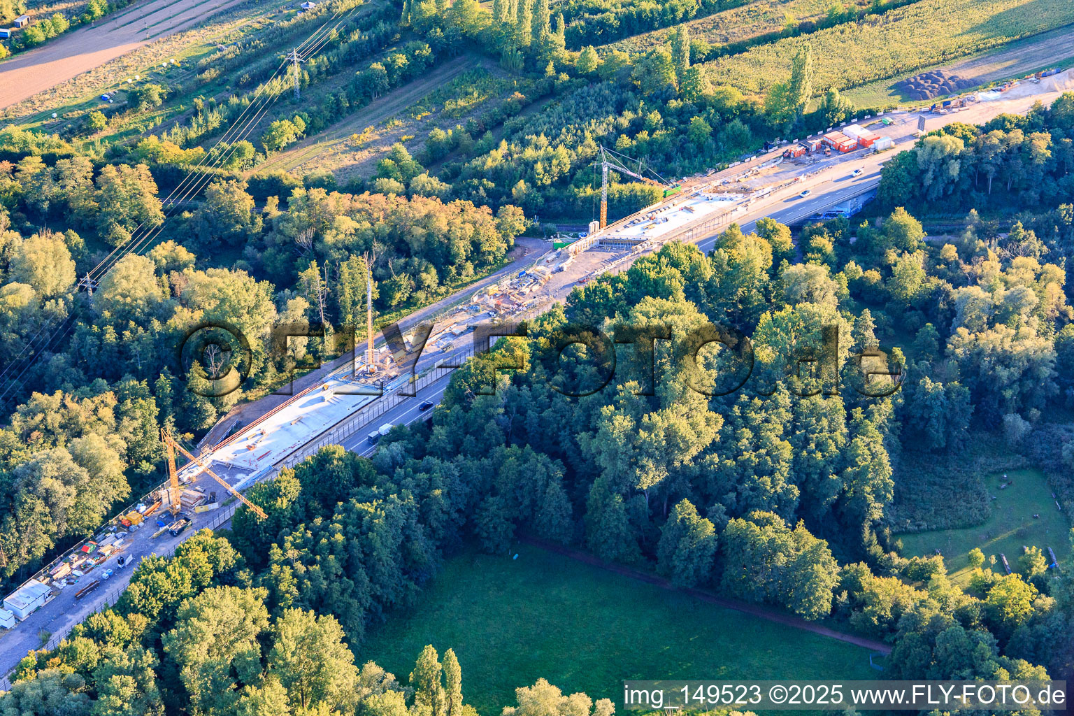District Godramstein in Landau in der Pfalz in the state Rhineland-Palatinate, Germany viewn from the air