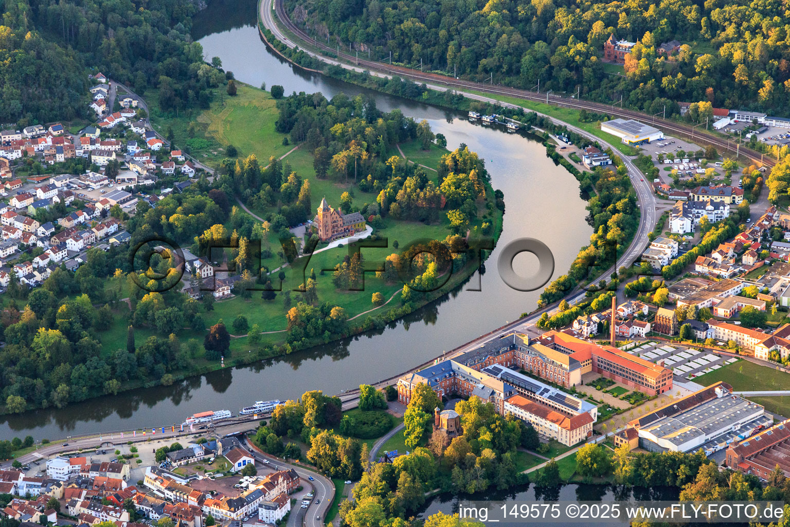 Saareck Castle Guesthouse, Villeroy & Boch World Museum and Villeroy & Boch Outlet Mettlach in the district Keuchingen in Mettlach in the state Saarland, Germany