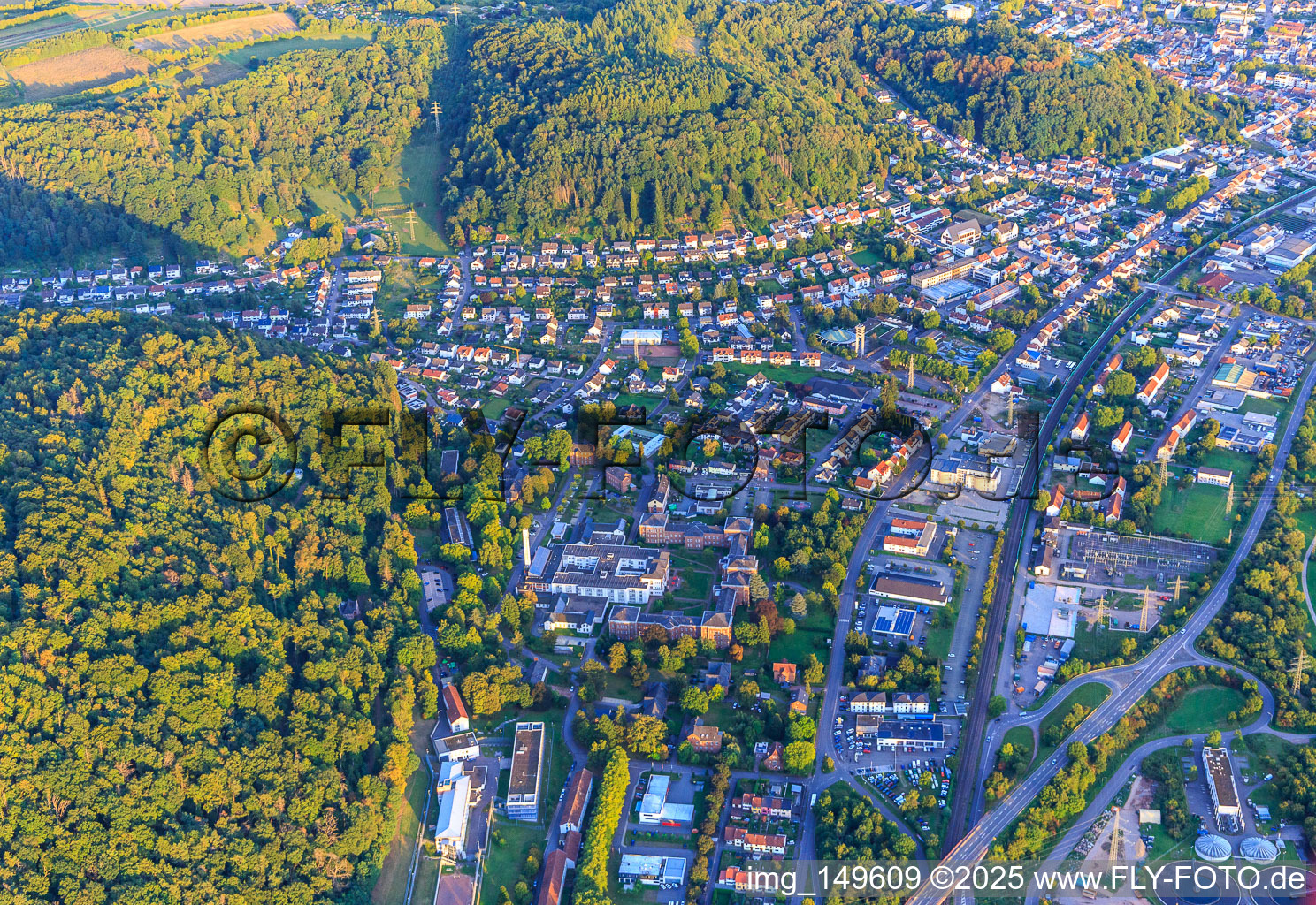 City view from the north in Merzig in the state Saarland, Germany