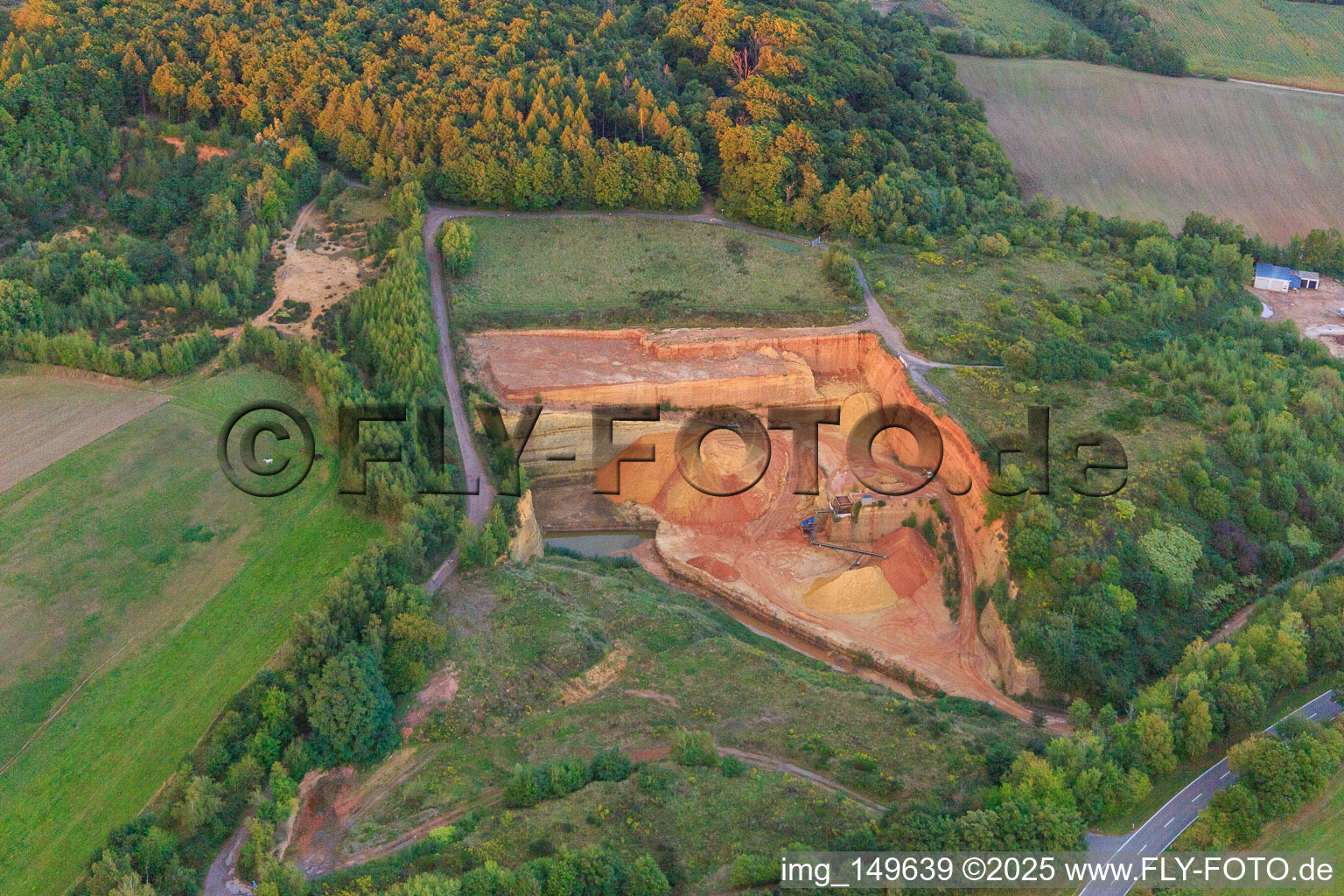 MUCAJ sand pit and TERALIS - Lebach (building materials disposal, recycling, concrete filling station) in the district Primsweiler in Schmelz in the state Saarland, Germany