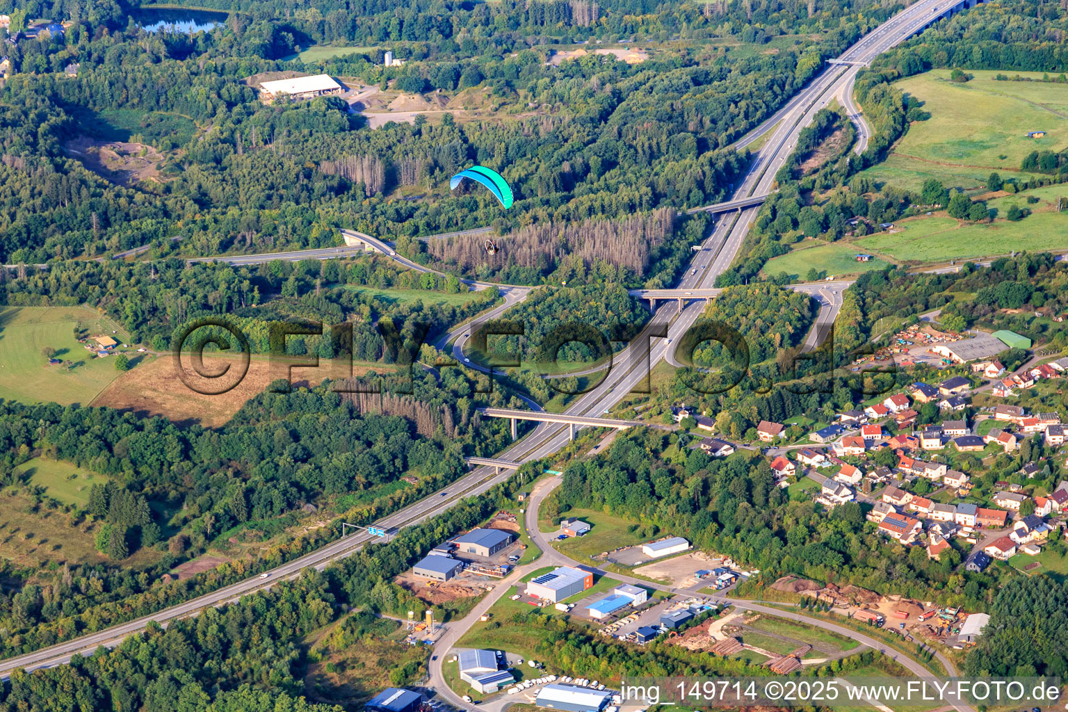 Othenhausen motorway junction on the A62 to the B2 in the district Otzenhausen in Nonnweiler in the state Saarland, Germany