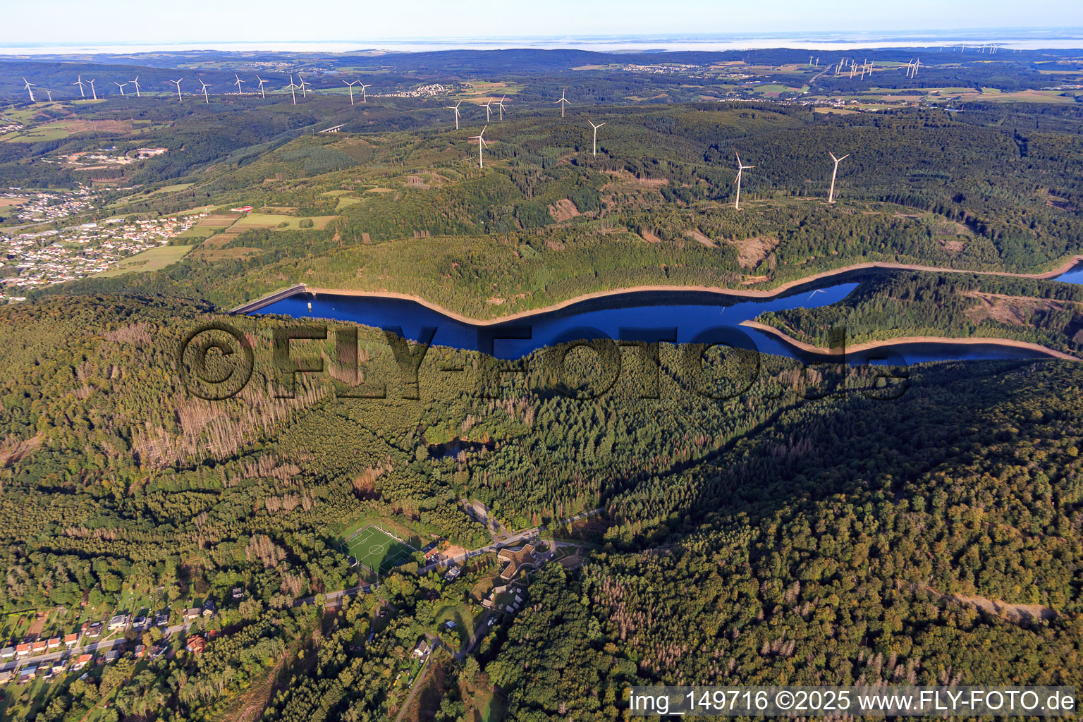 Reservoir Nonnweiler in the district Otzenhausen in Nonnweiler in the state Saarland, Germany