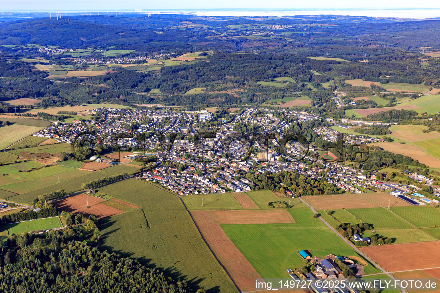 From the east in Hermeskeil in the state Rhineland-Palatinate, Germany