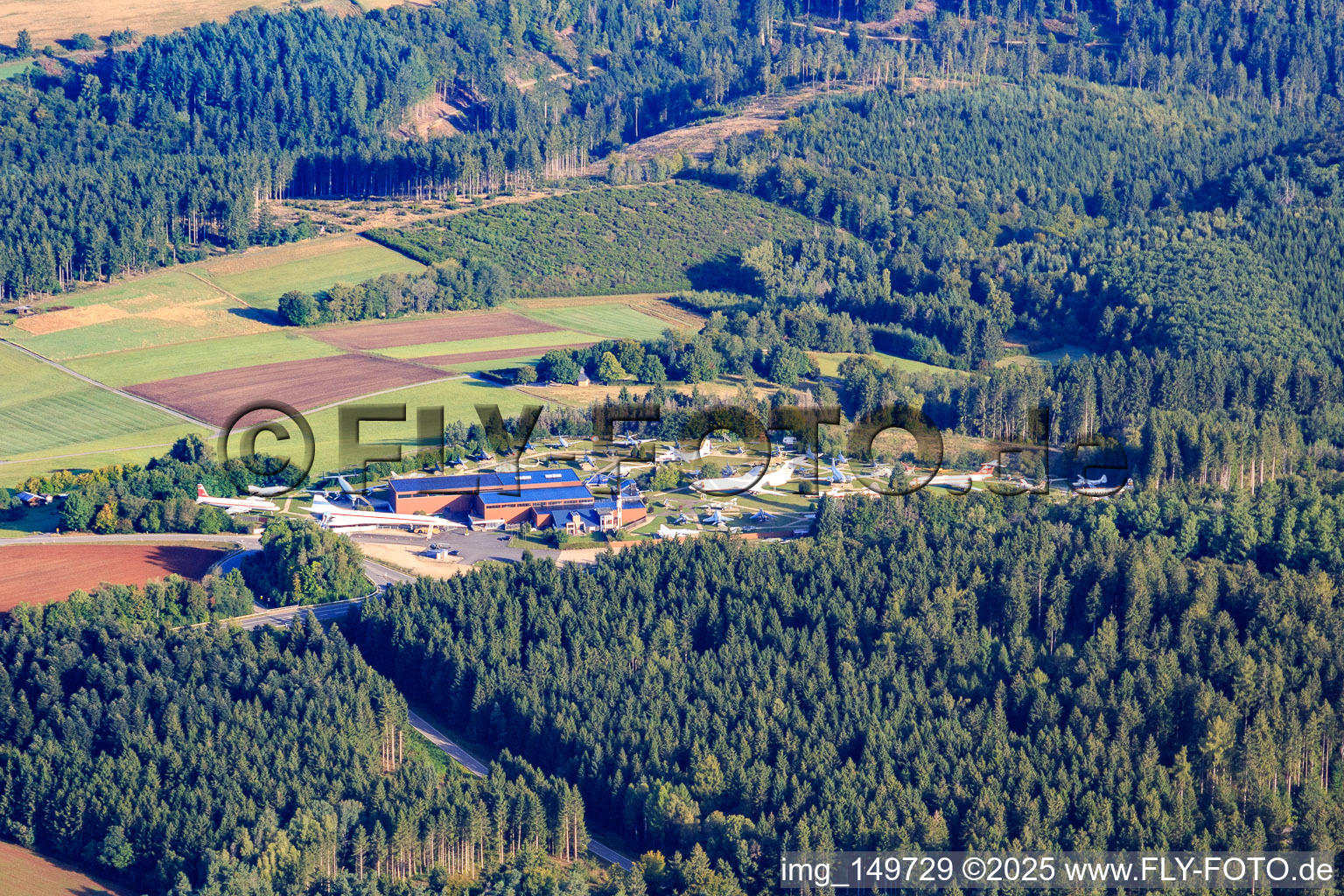 Aircraft Museum Flight Exhibition P. Junior in the district Abtei in Hermeskeil in the state Rhineland-Palatinate, Germany