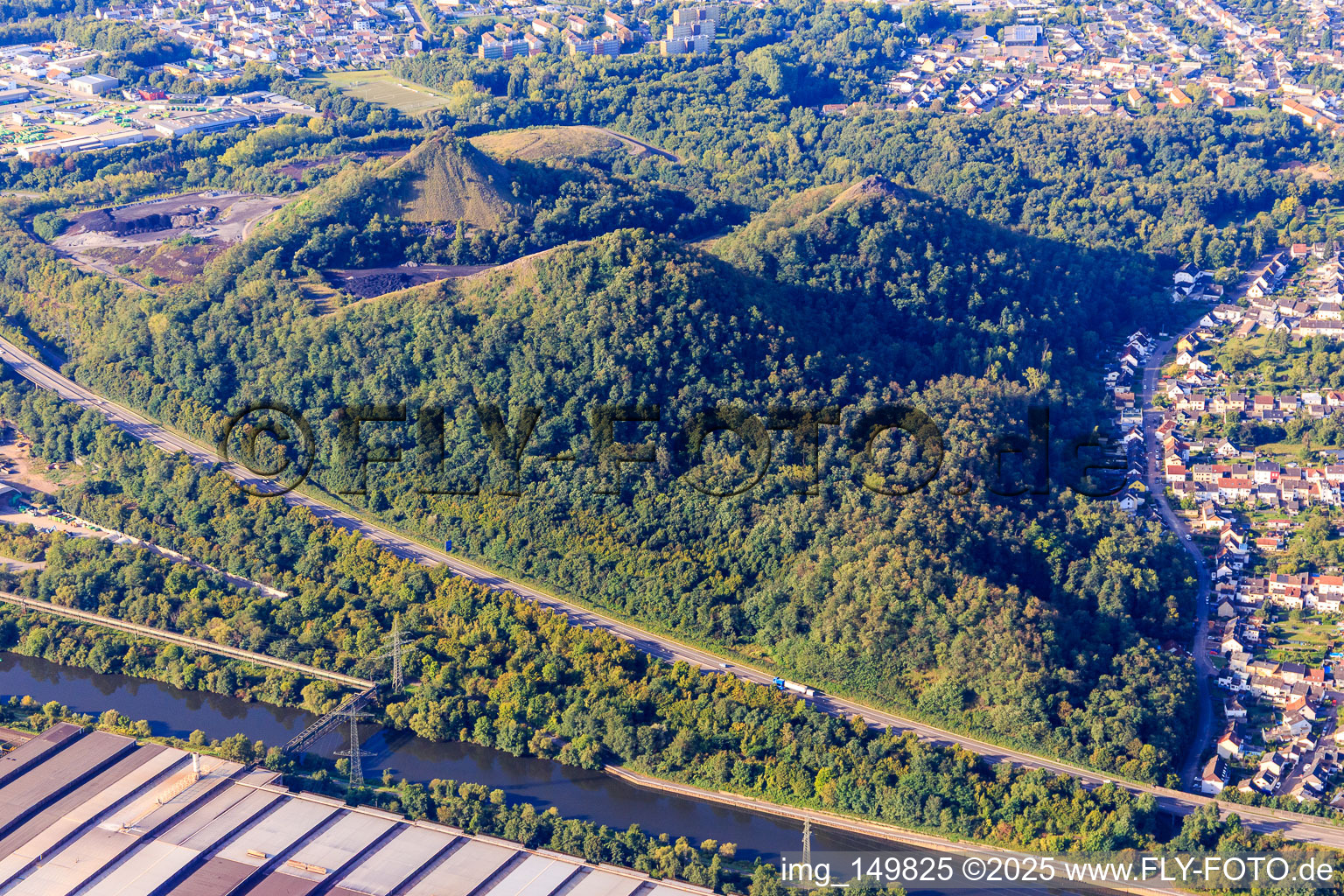 Saarstahl AG's Hostenbach slag heap in the district Wehrden in Völklingen in the state Saarland, Germany