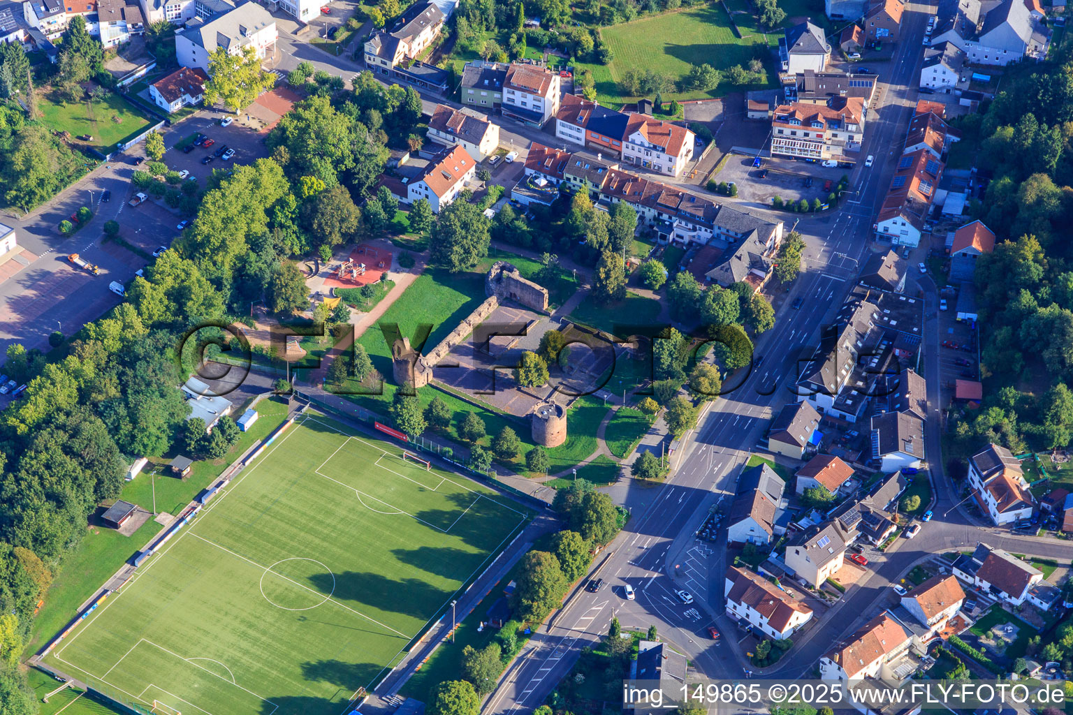 Bucherbach Castle Ruins in the district Köllerbach in Püttlingen in the state Saarland, Germany