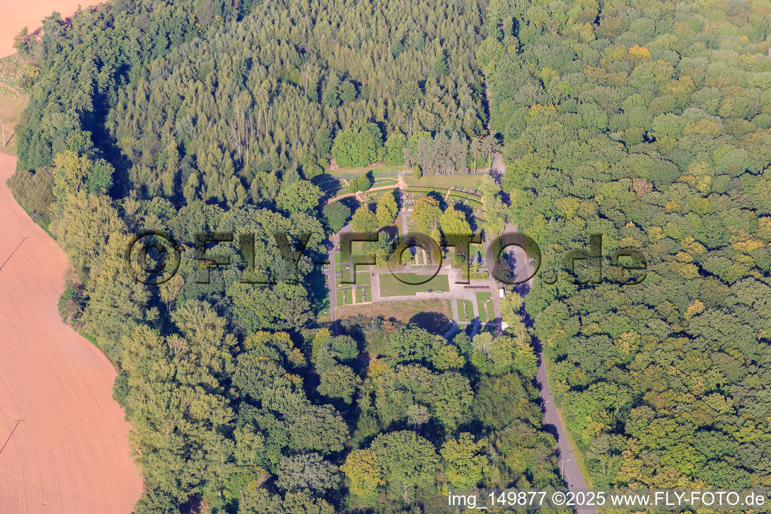 Cemetery Eiweiler in the forest in the district Eiweiler in Heusweiler in the state Saarland, Germany