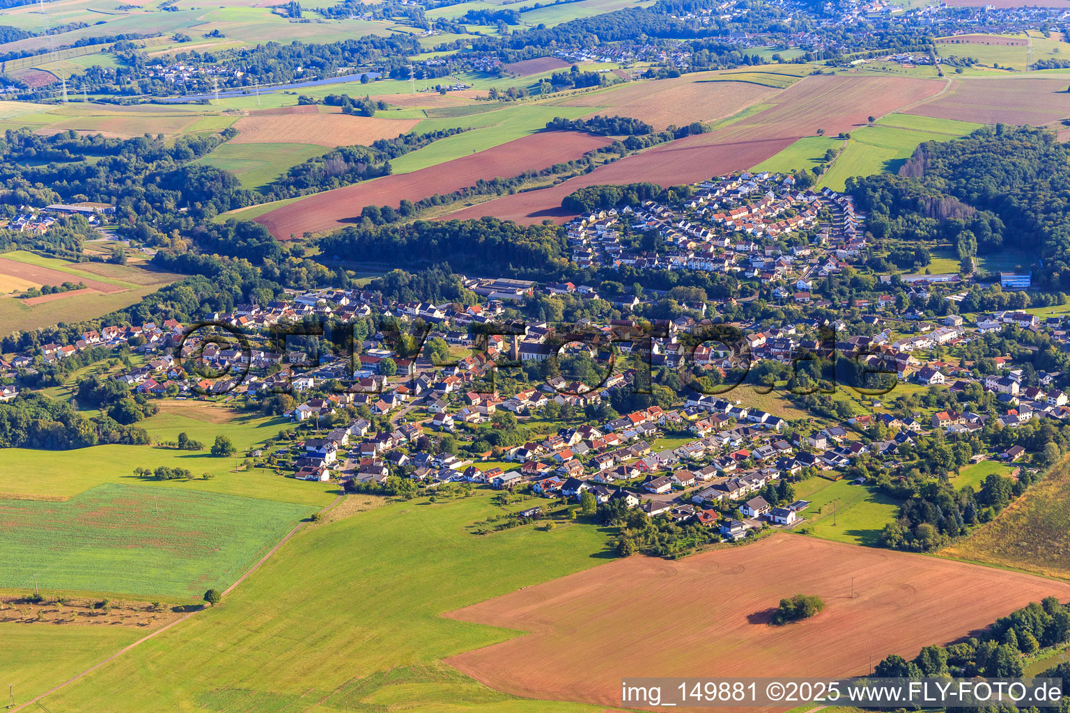 From the southwest in the district Landsweiler in Lebach in the state Saarland, Germany