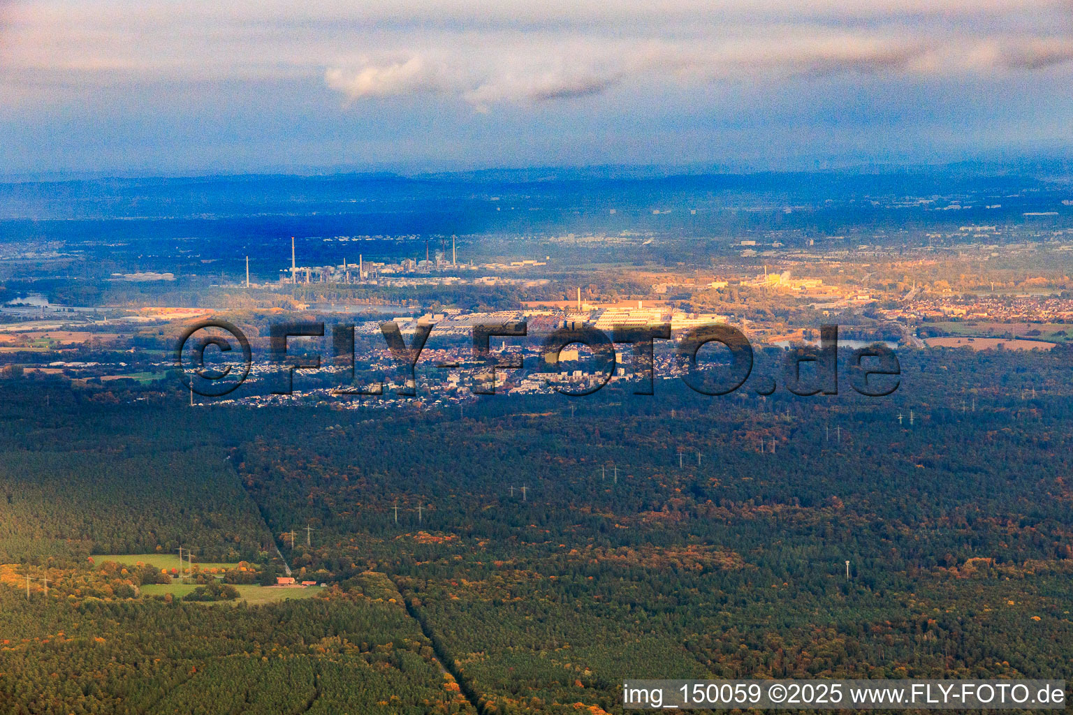 Wörth Automobile Plant from the West in Wörth am Rhein in the state Rhineland-Palatinate, Germany