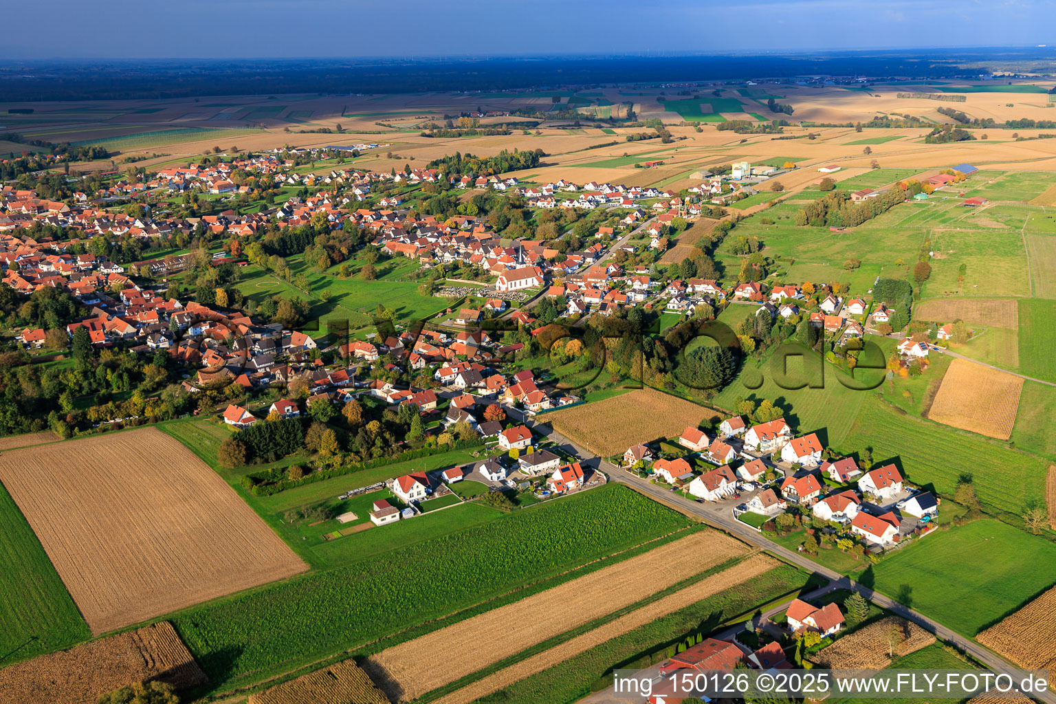 Rue des Forgerons in Seebach in the state Bas-Rhin, France