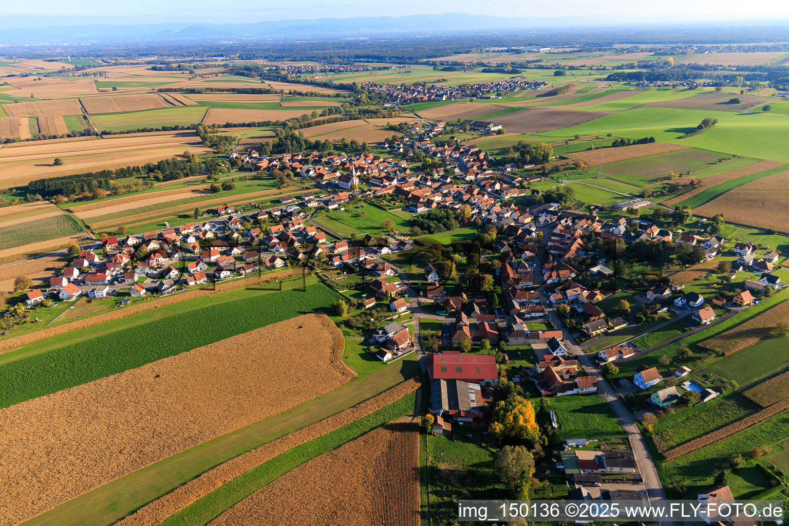 From the north in Aschbach in the state Bas-Rhin, France