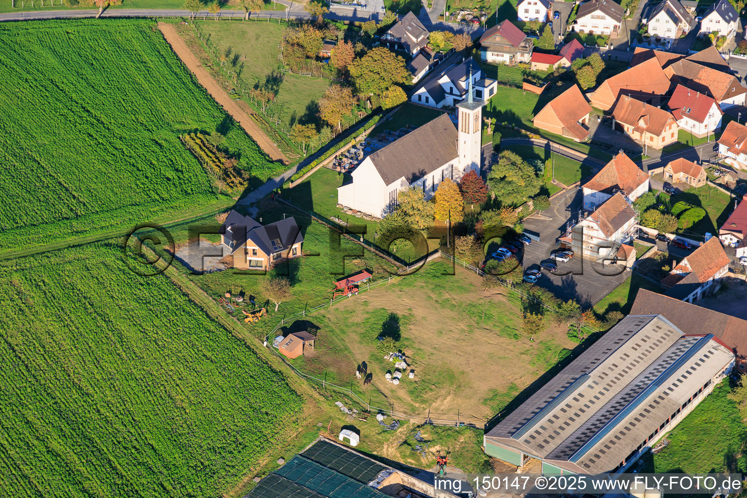 Church of St. George in Stundwiller in the state Bas-Rhin, France