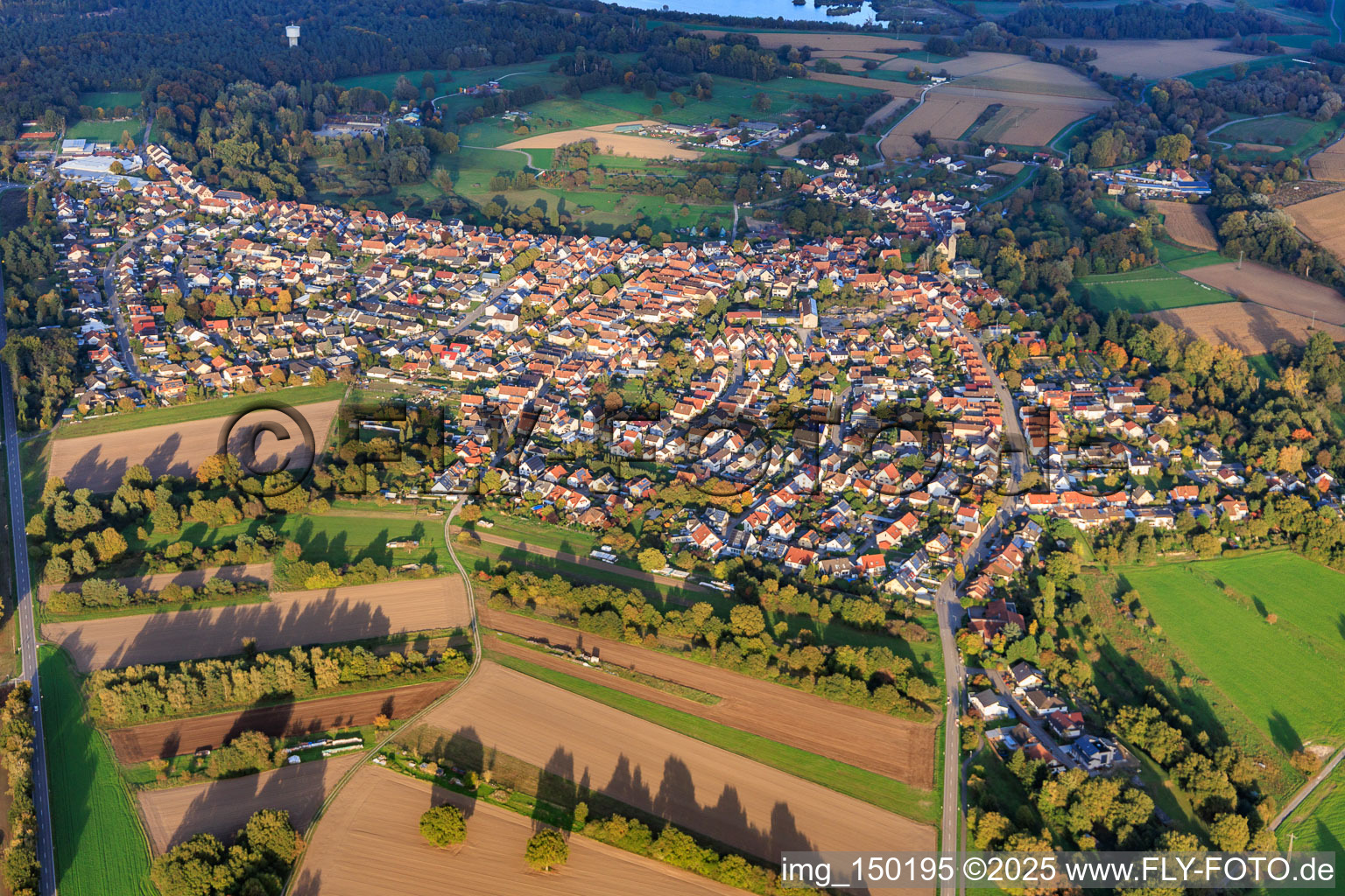 Aerial view of From the southwest in Berg in the state Rhineland-Palatinate, Germany
