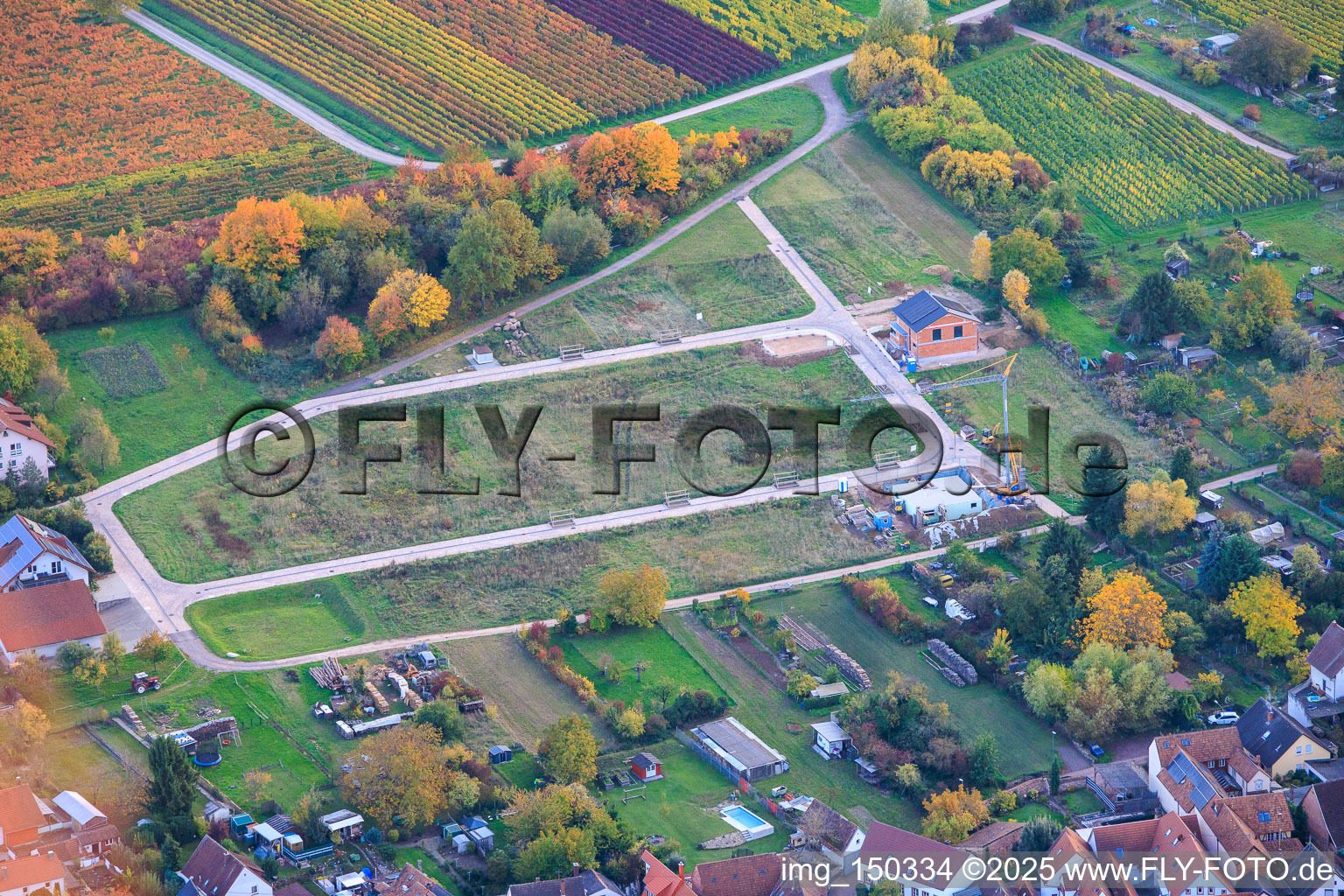 New development area under construction on Prinz-Eugen-Straße in the district Arzheim in Landau in der Pfalz in the state Rhineland-Palatinate, Germany