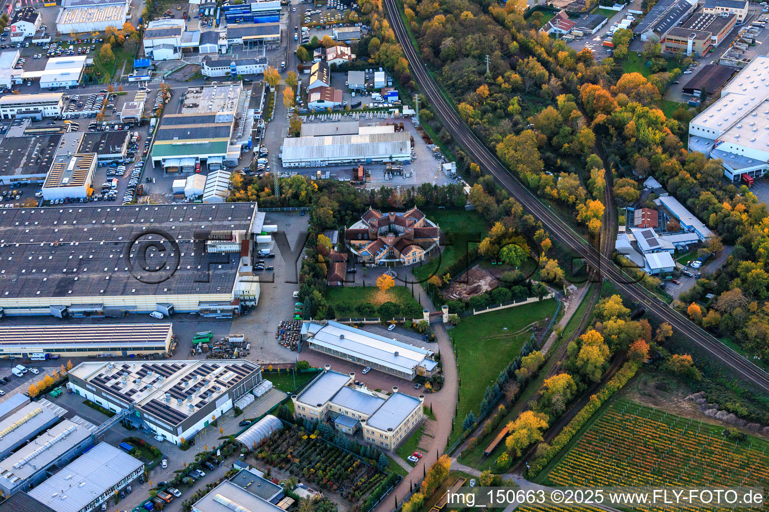 Fichtenstraße with Webtak, Garagentore Weber, AUVESY GmbH, GAFICON GmbH, MEDiA2FiNiSH GmbH and Gastromax GmbH in Landau in der Pfalz in the state Rhineland-Palatinate, Germany