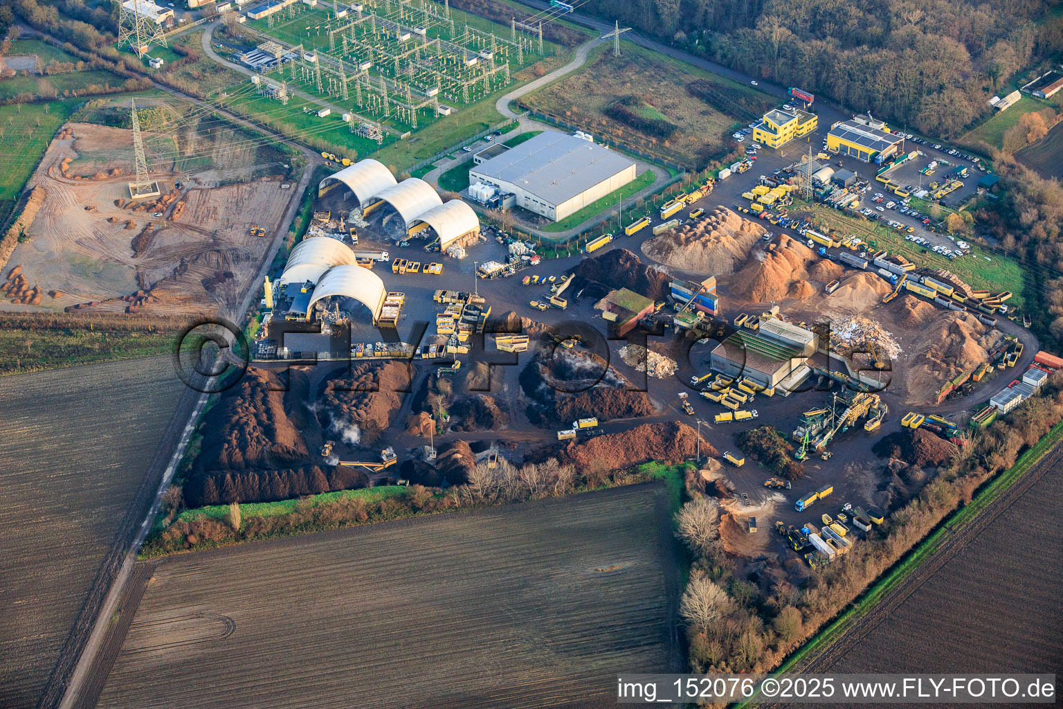 Recycling Center Mutterstadt/Limburgerhof in Mutterstadt in the state Rhineland-Palatinate, Germany