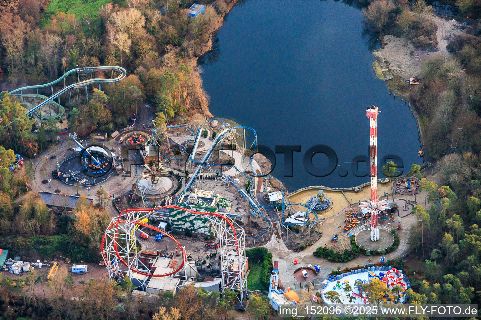 Lighthouse Tower in Plopsaland Germany in Haßloch in the state Rhineland-Palatinate, Germany