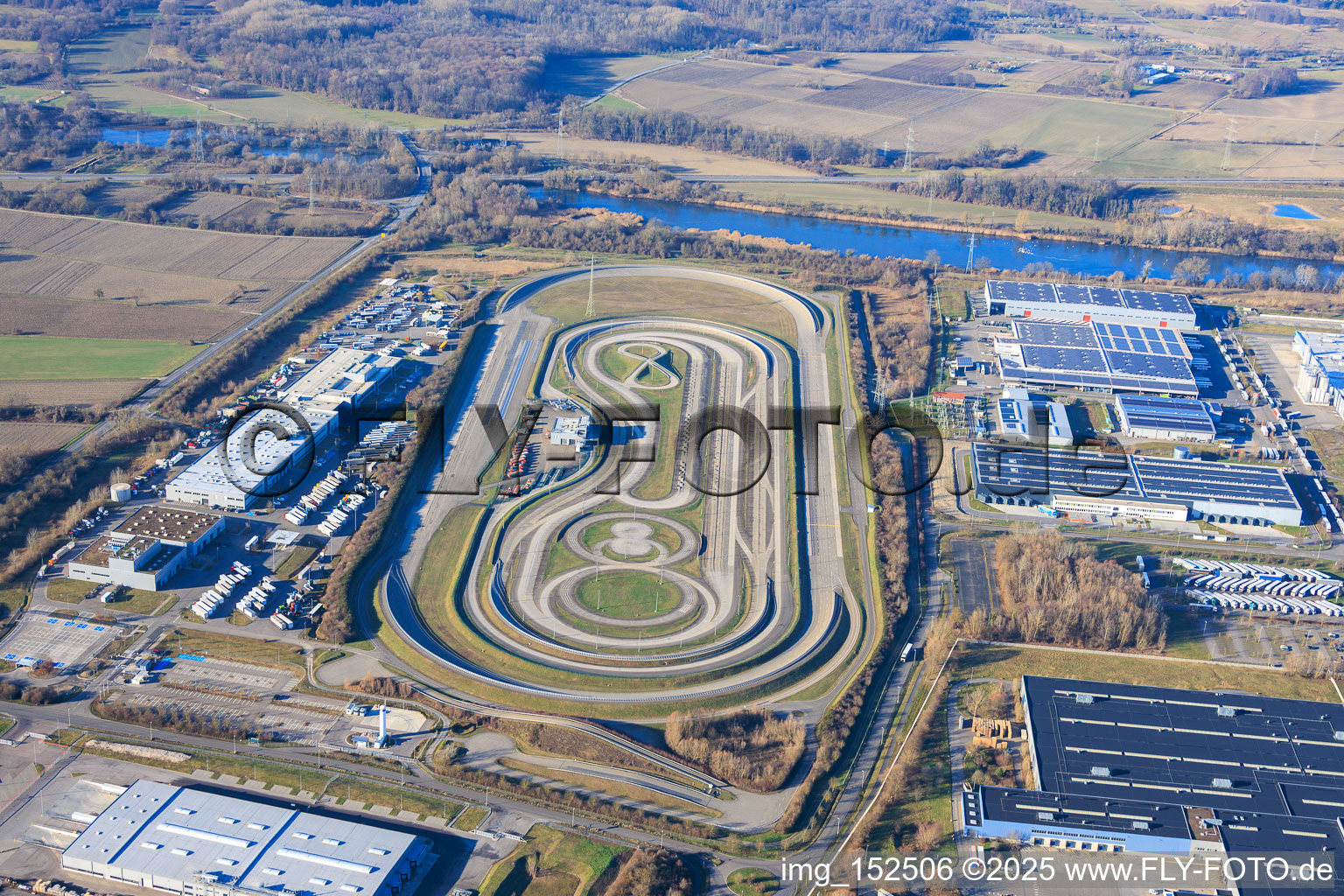Daimler Truck EVZ test track in Wörth am Rhein in the state Rhineland-Palatinate, Germany