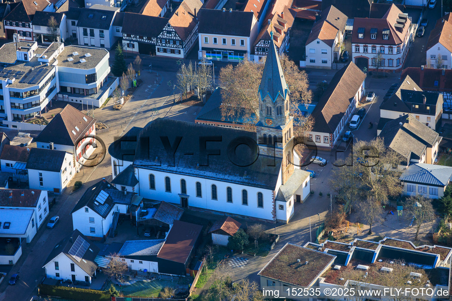 Church of St. Mauritius in Rülzheim in the state Rhineland-Palatinate, Germany