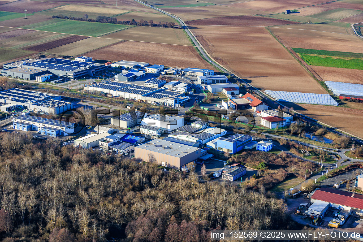 Industrial Park W from the southwest in Herxheim bei Landau in the state Rhineland-Palatinate, Germany