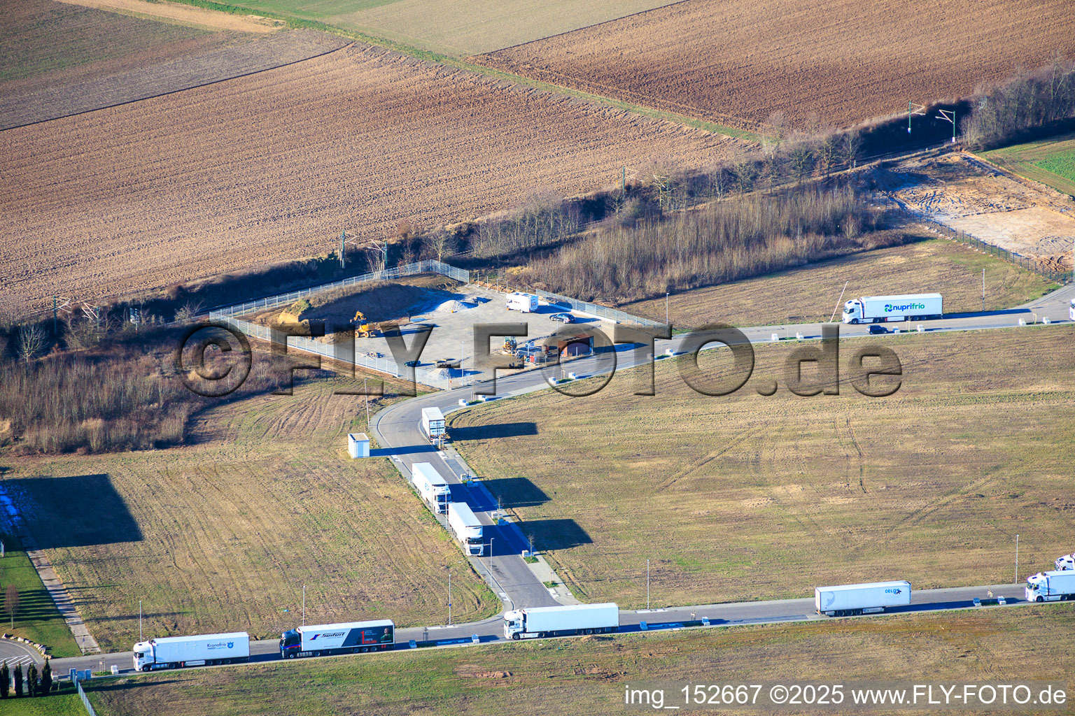 Industrial area in the Speyer Valley in Wörth am Rhein in the state Rhineland-Palatinate, Germany