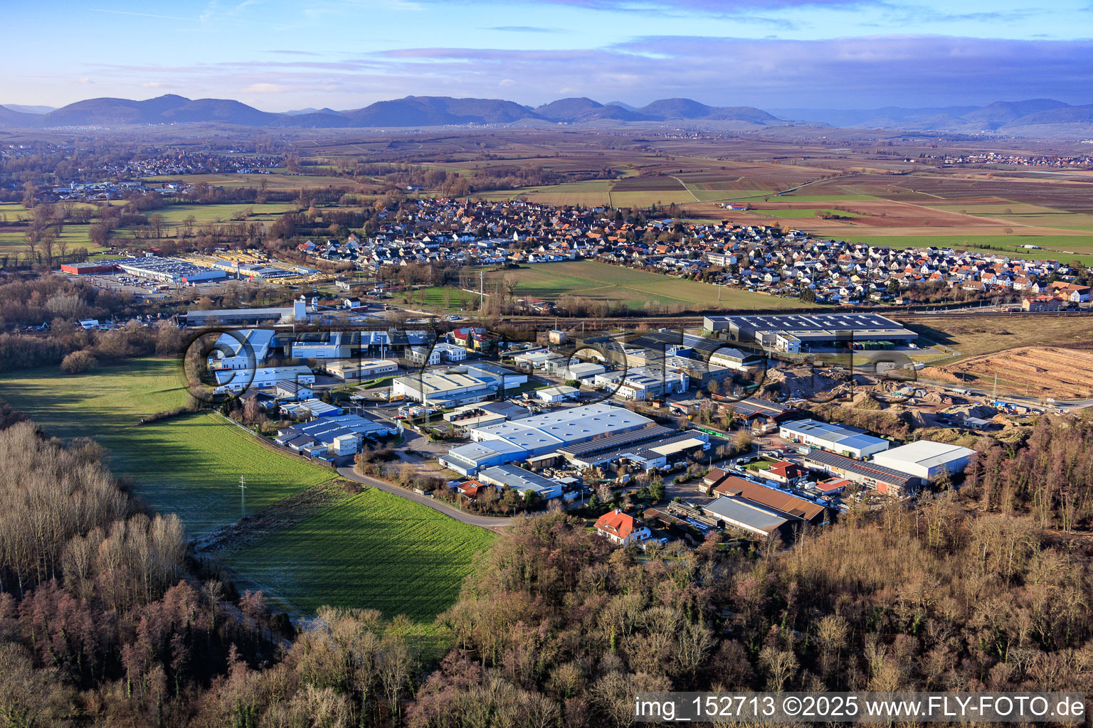 Große Ahlmühle industrial area in Wörth am Rhein in the state Rhineland-Palatinate, Germany