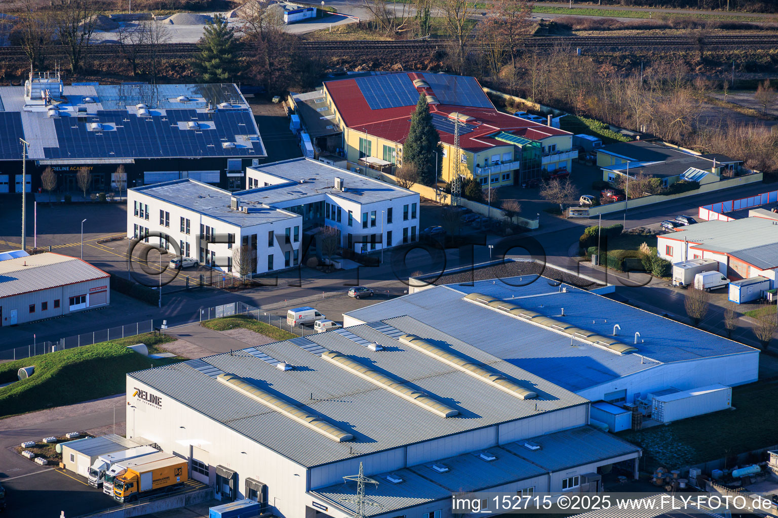 Aerial photograpy of RelineEurope GmbH in Wörth am Rhein in the state Rhineland-Palatinate, Germany