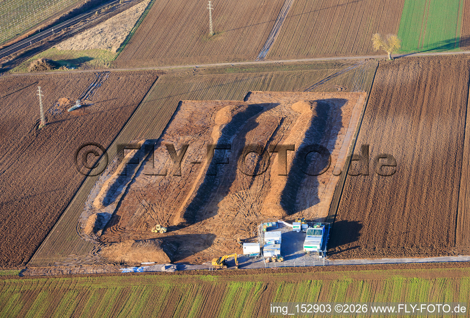 Earthworks in Rohrbach in the state Rhineland-Palatinate, Germany