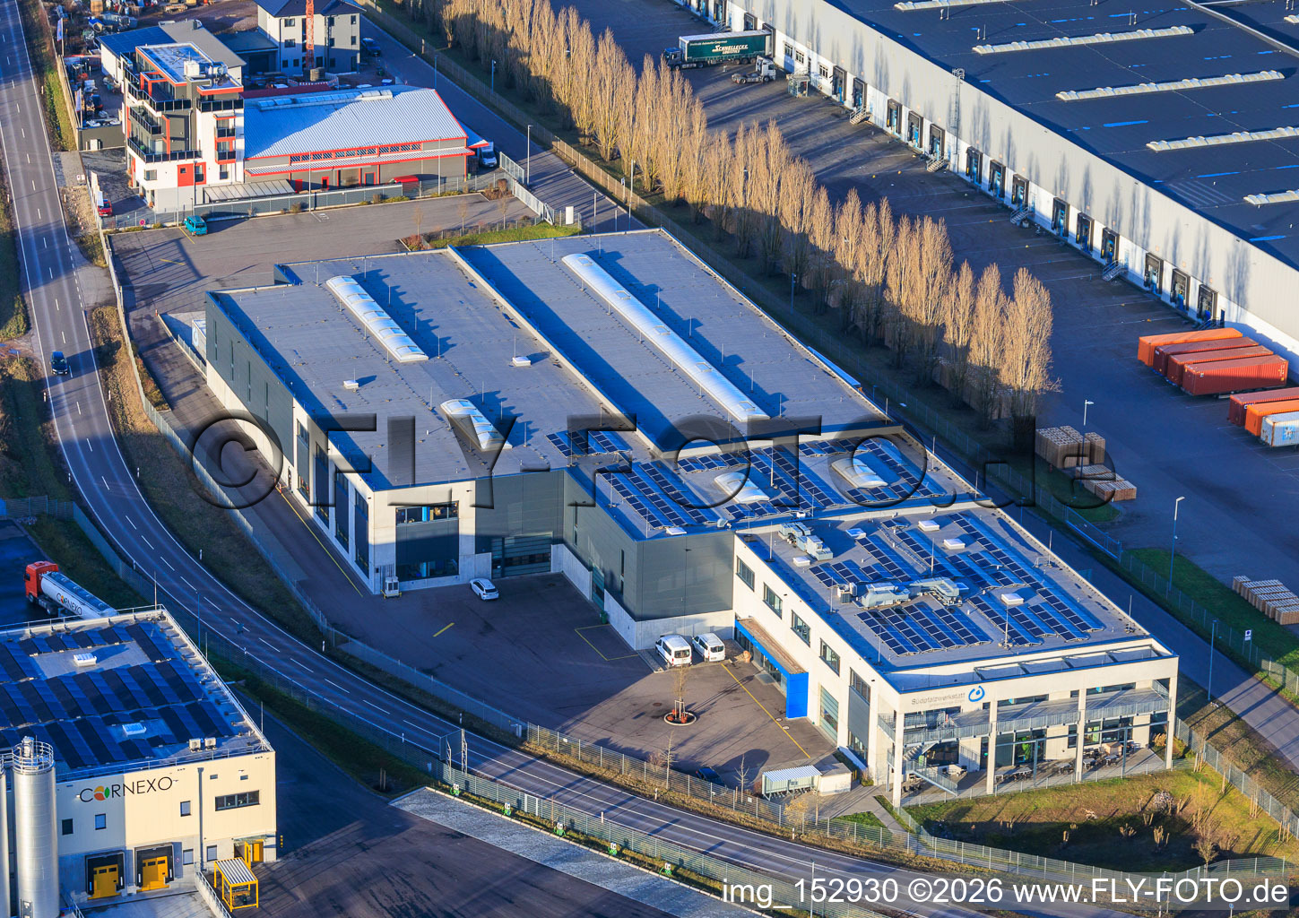 Southern Palatinate workshop in Offenbach an der Queich in the state Rhineland-Palatinate, Germany out of the air