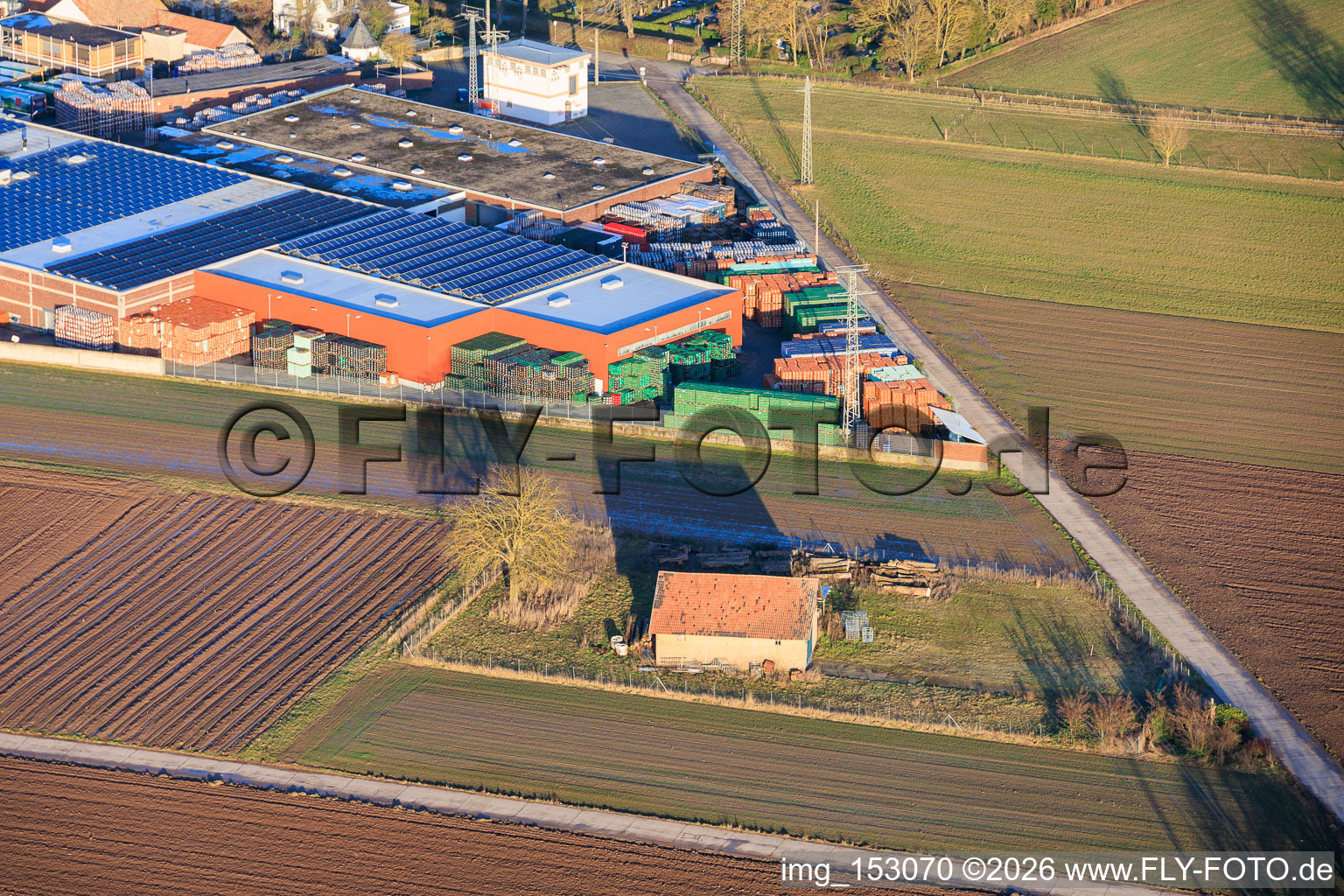 Drone recording of BELLHEIMER BREWERY - PARK & Bellheimer Breweries GmbH & Co. KG in Bellheim in the state Rhineland-Palatinate, Germany