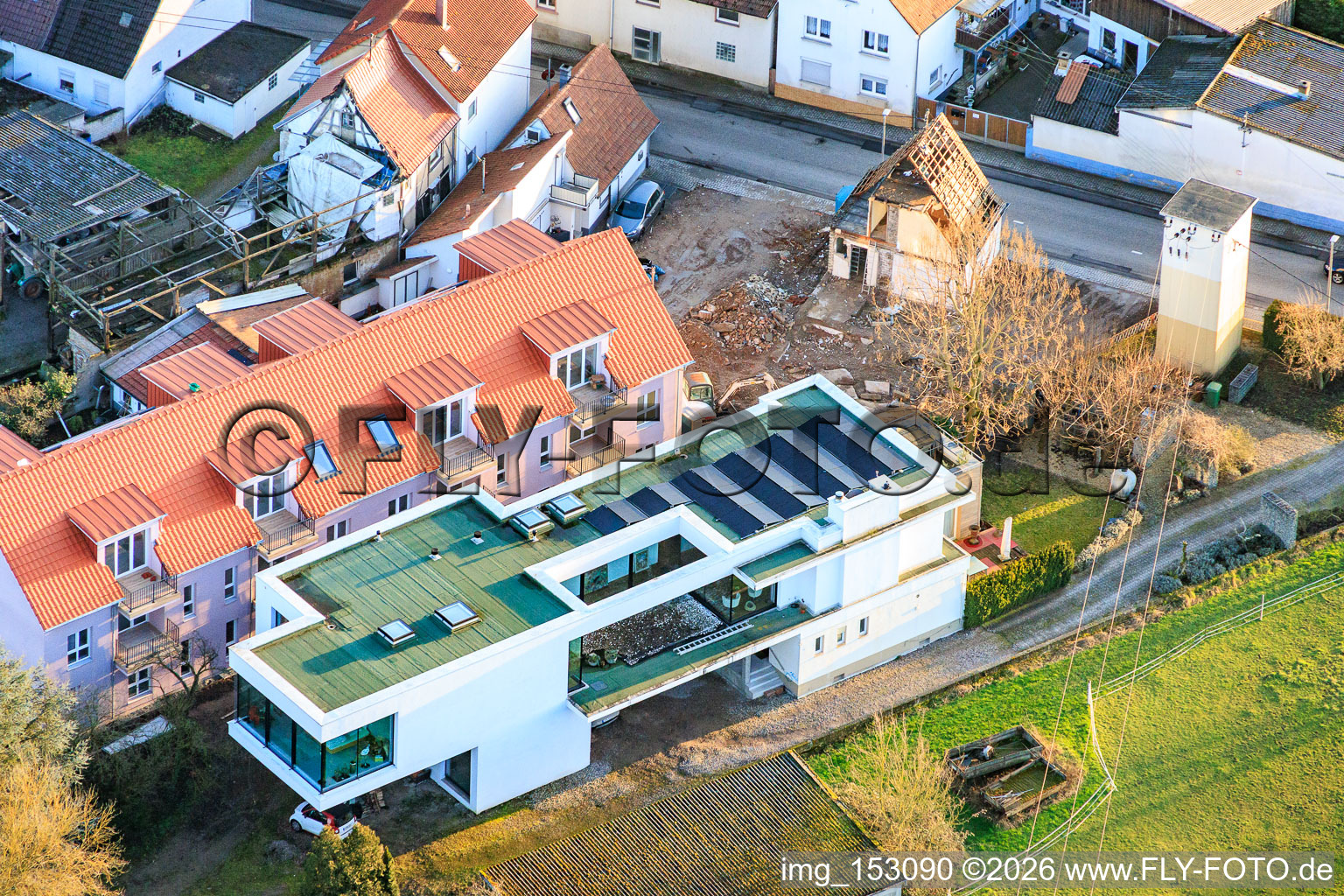 Villa on Rheinzaberner Straße in Neupotz in the state Rhineland-Palatinate, Germany