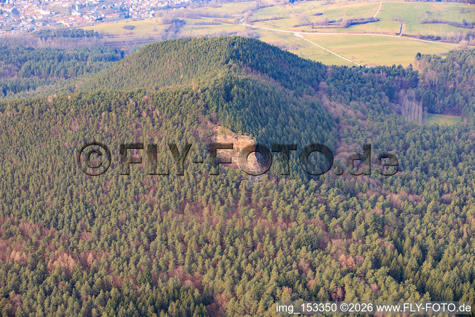 Schlüsselfels (Buntsandsteinfelsen) in Busenberg in the state Rhineland-Palatinate, Germany