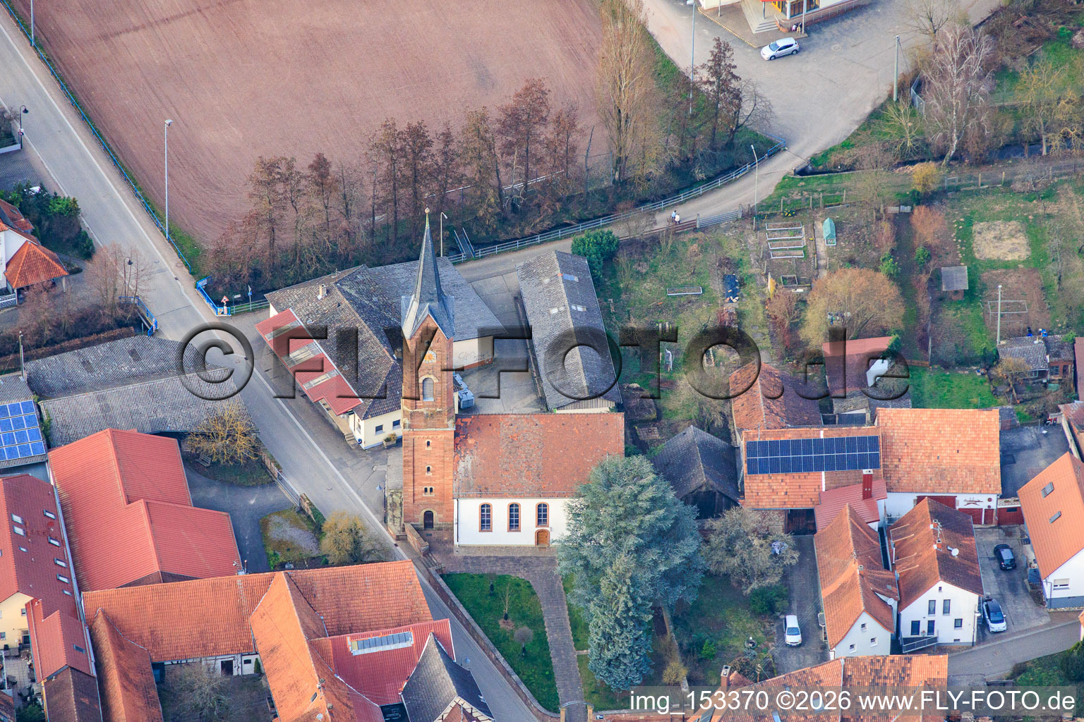 Protestant Church in the district Kapellen in Kapellen-Drusweiler in the state Rhineland-Palatinate, Germany