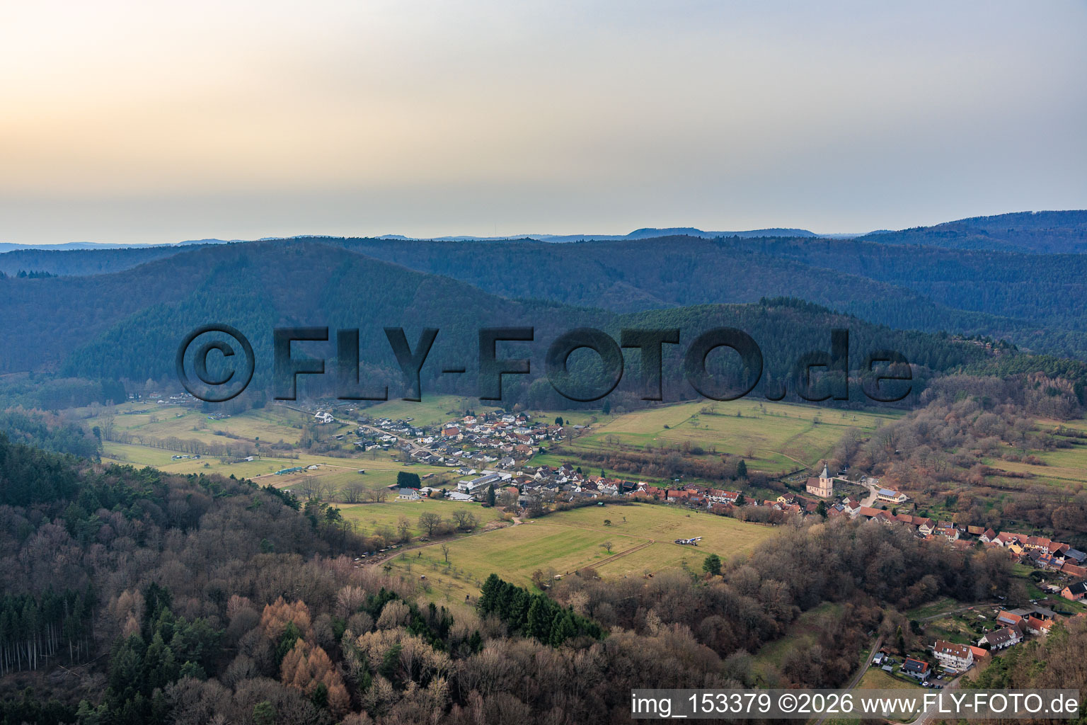 From the southeast in Rumbach in the state Rhineland-Palatinate, Germany