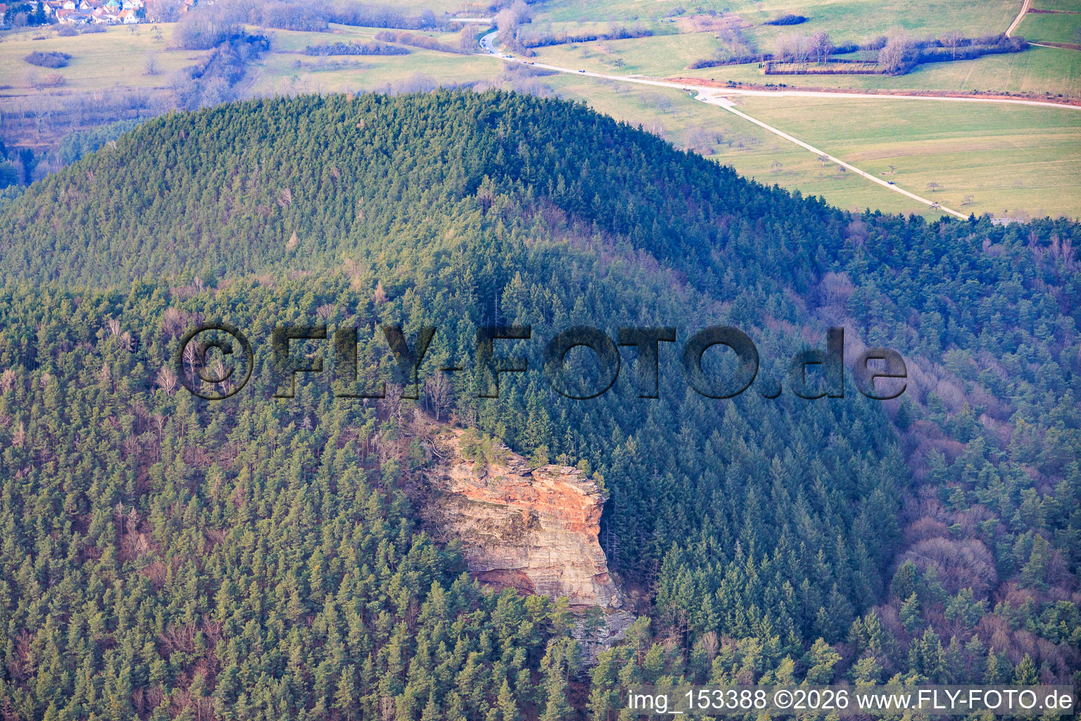 Schlüsselfels (Buntsandsteinfelsen) in Busenberg in the state Rhineland-Palatinate, Germany