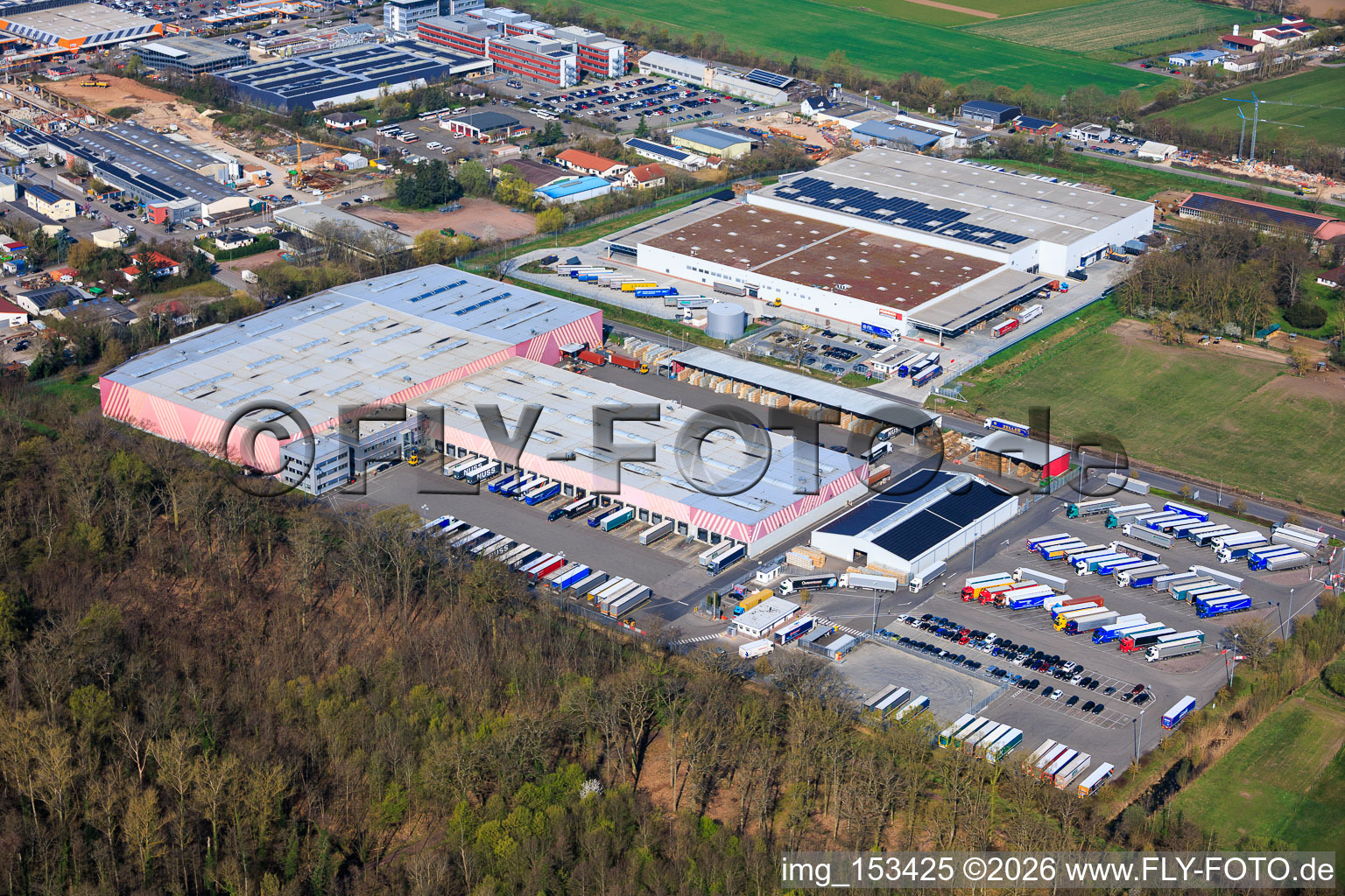 HORNBACH Logistics Center Essingen I in the district Dreihof in Essingen in the state Rhineland-Palatinate, Germany