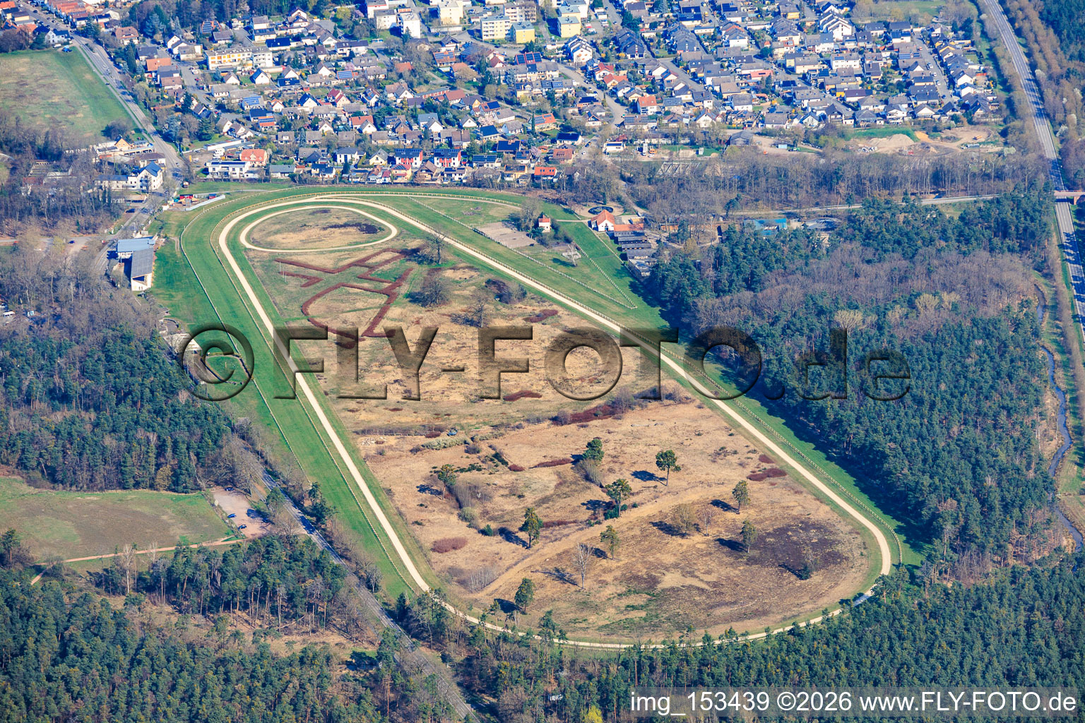 Horse racing track of the Palatinate Racing Club Haßloch eV in Haßloch in the state Rhineland-Palatinate, Germany
