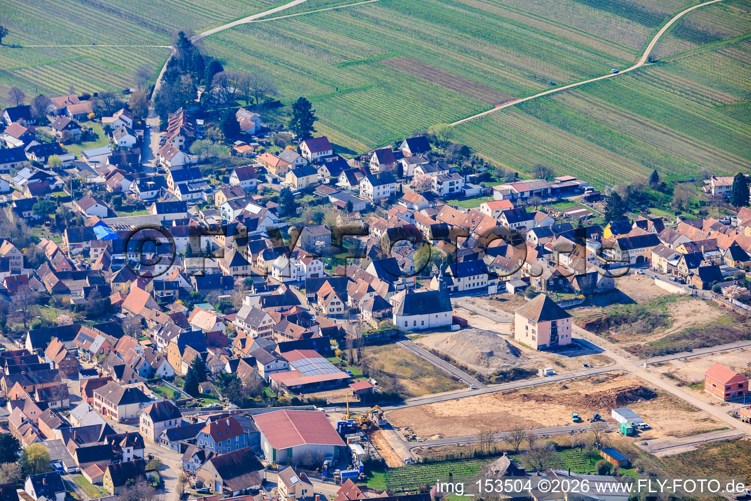 New development area "Village Life" at the former sparkling wine cellar in Böchingen in the state Rhineland-Palatinate, Germany