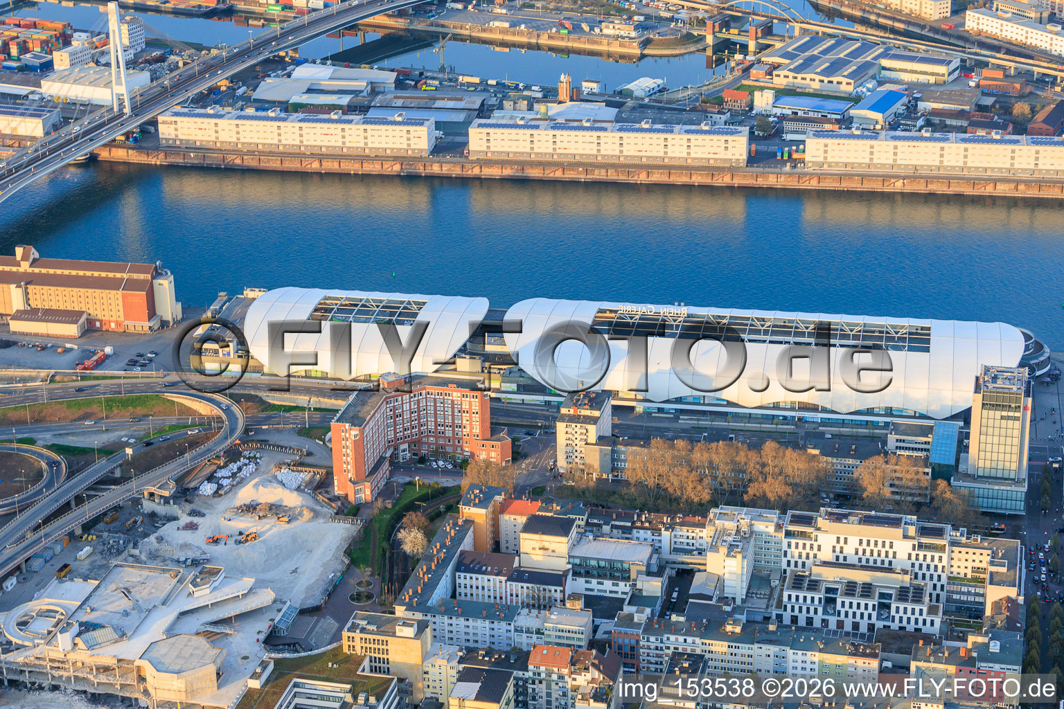 Rhine Gallery on the western bank of the Rhine in the district Mitte in Ludwigshafen am Rhein in the state Rhineland-Palatinate, Germany