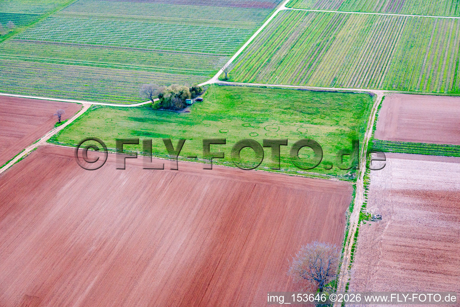 UL airfield of the Motorschirme-Freunde-Pfalz eV (Motor Paragliding Friends of the Palatinate) at the site of the former village of Schreinshausen in Meckenheim in the state Rhineland-Palatinate, Germany