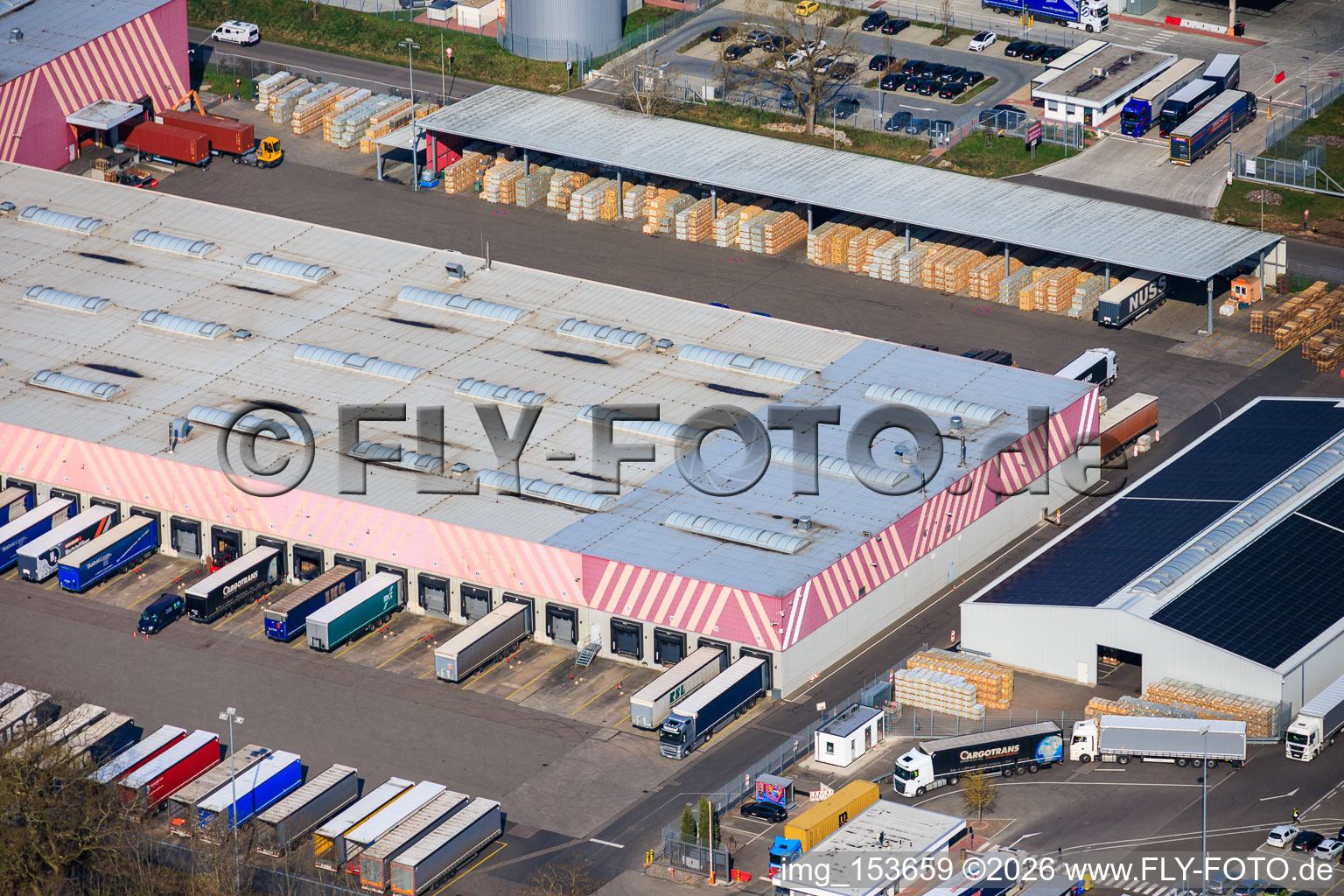 HORNBACH Logistics Center Essingen I in the district Dreihof in Essingen in the state Rhineland-Palatinate, Germany